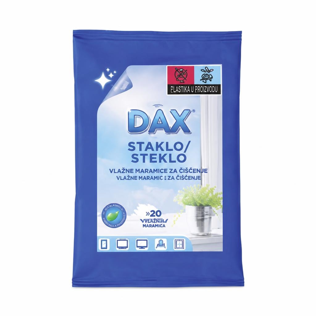 DAX Vlažne maramice Staklo/Steklo 20/1 - Akcija u trgovini Konzum
