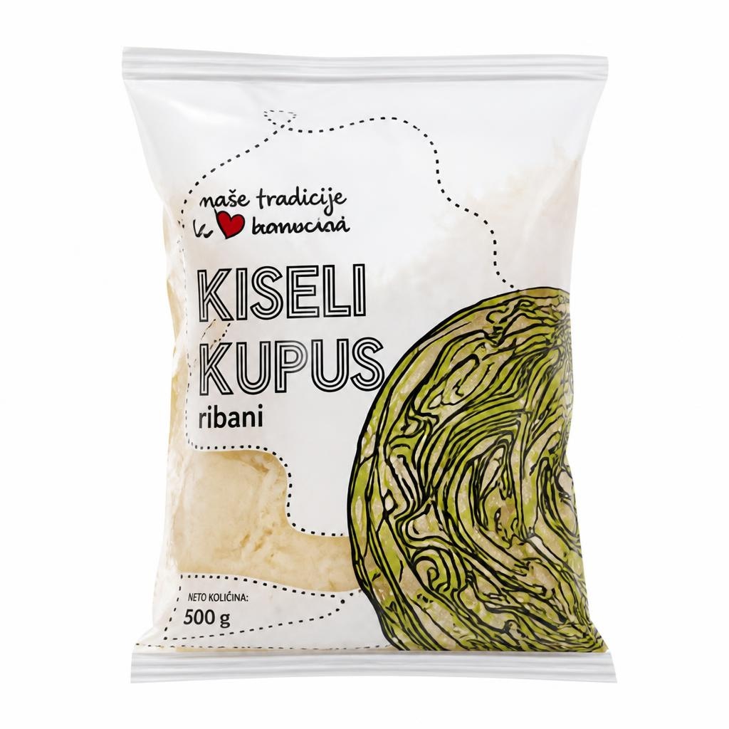 Domaći kiseli kupus ribani 500 g Naše Akcija u trgovini Plodine