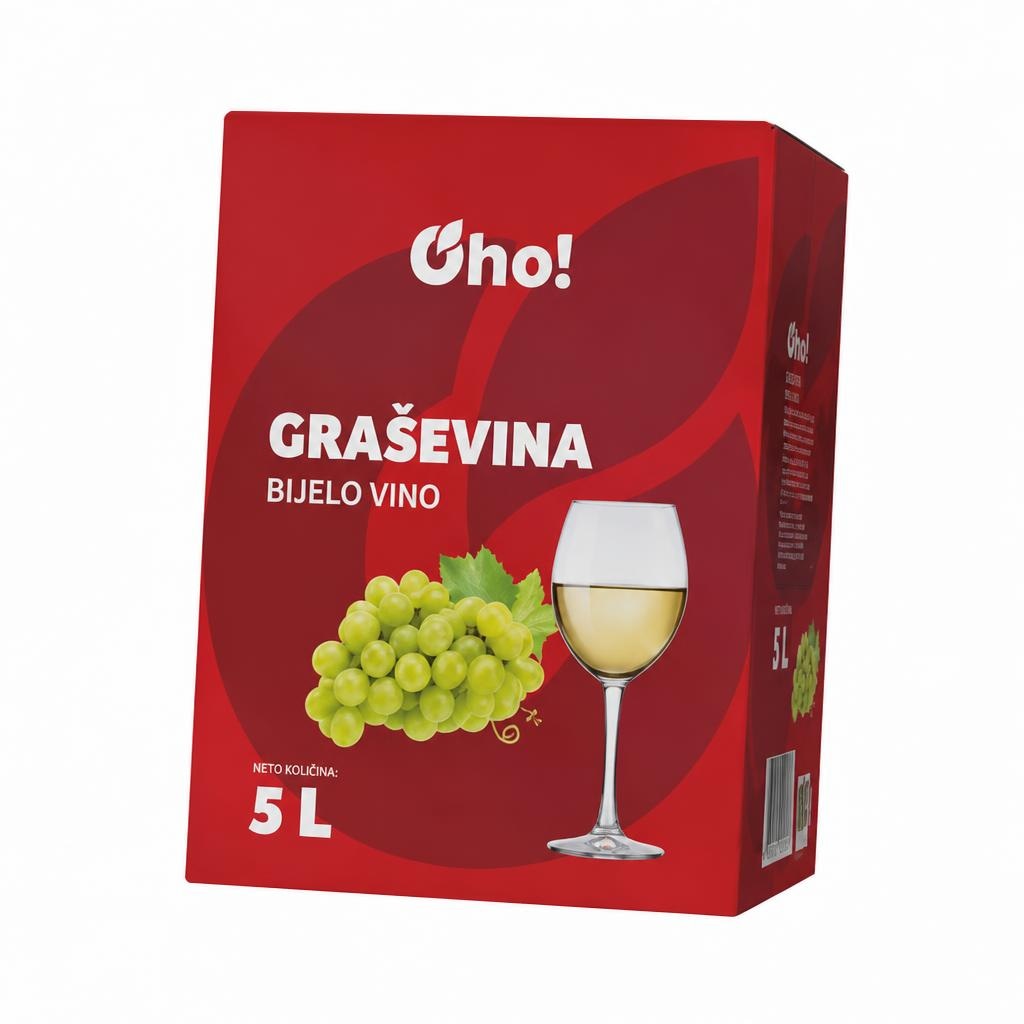 Cho! Vino Graševina 5 L Akcija u trgovini Plodine
