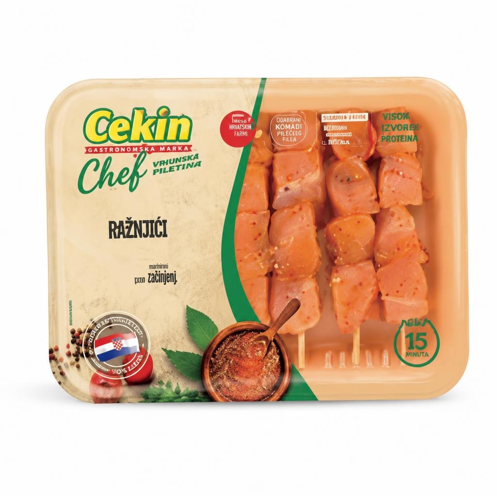 Cekin Chef Ražnjići cca 500g Akcija u trgovini Konzum