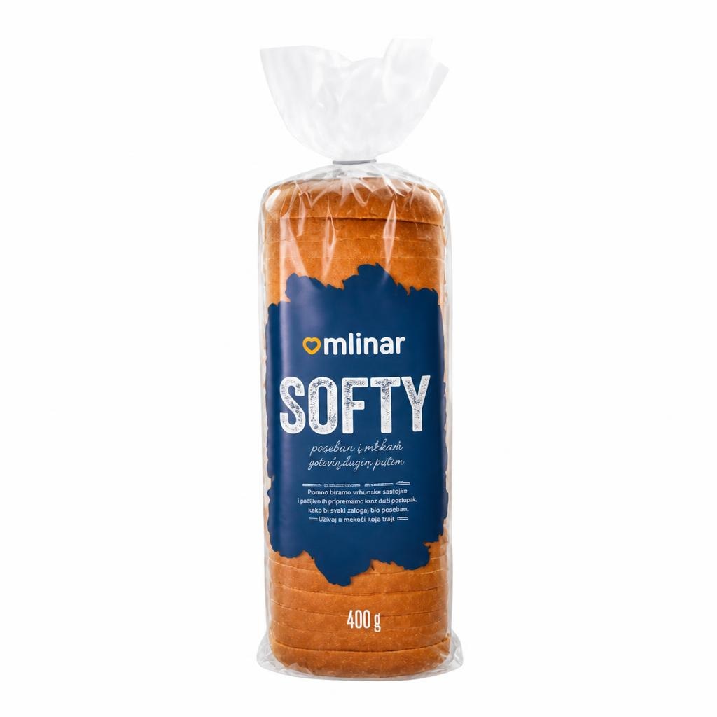 Pakirani kruh Softy Mlinar 400 g Akcija u trgovini Djelo