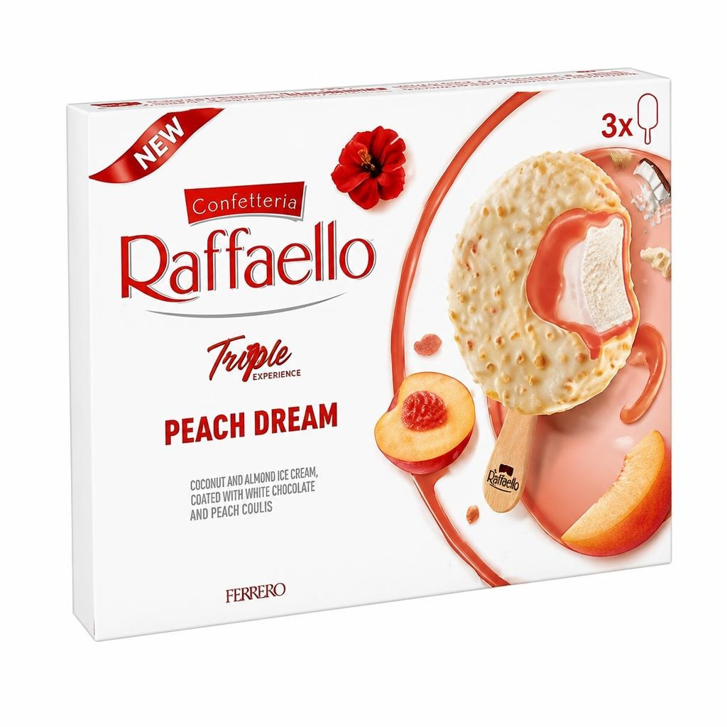 Sladoled Breskva Raffaello 3 x 60 ml Ferrero - Akcija u trgovini Spar