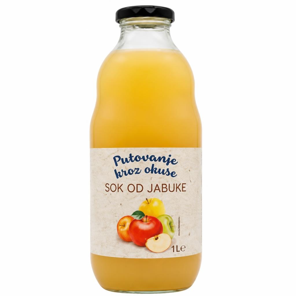 Sok od Jabuke 100% Staklo 1 l - Akcija u trgovini Eurospin