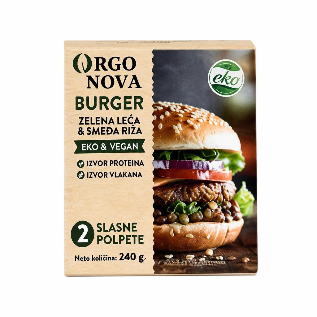 Veganski Bio Burger 240 g ORGO NOVA - Akcija u trgovini Spar