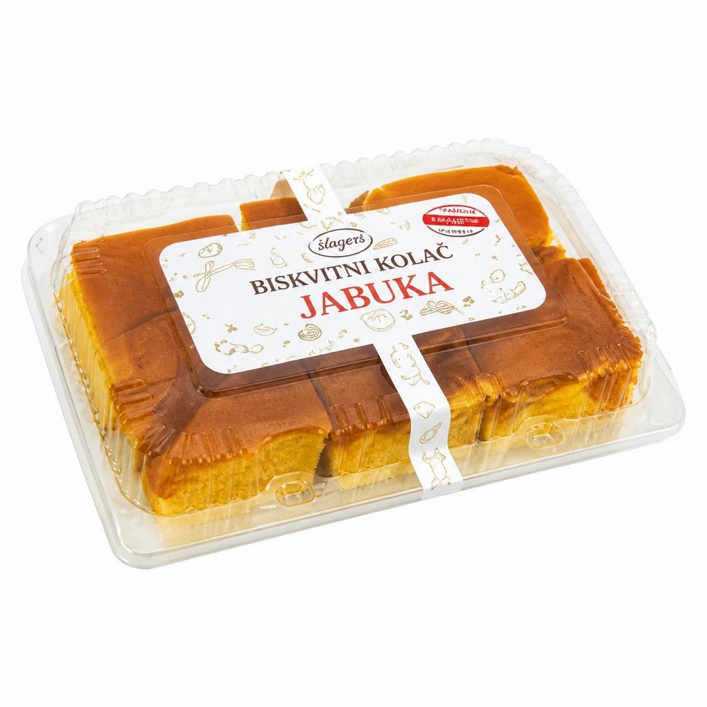 Biskvitni kolač jabuka 400 g - Akcija u trgovini Eurospin