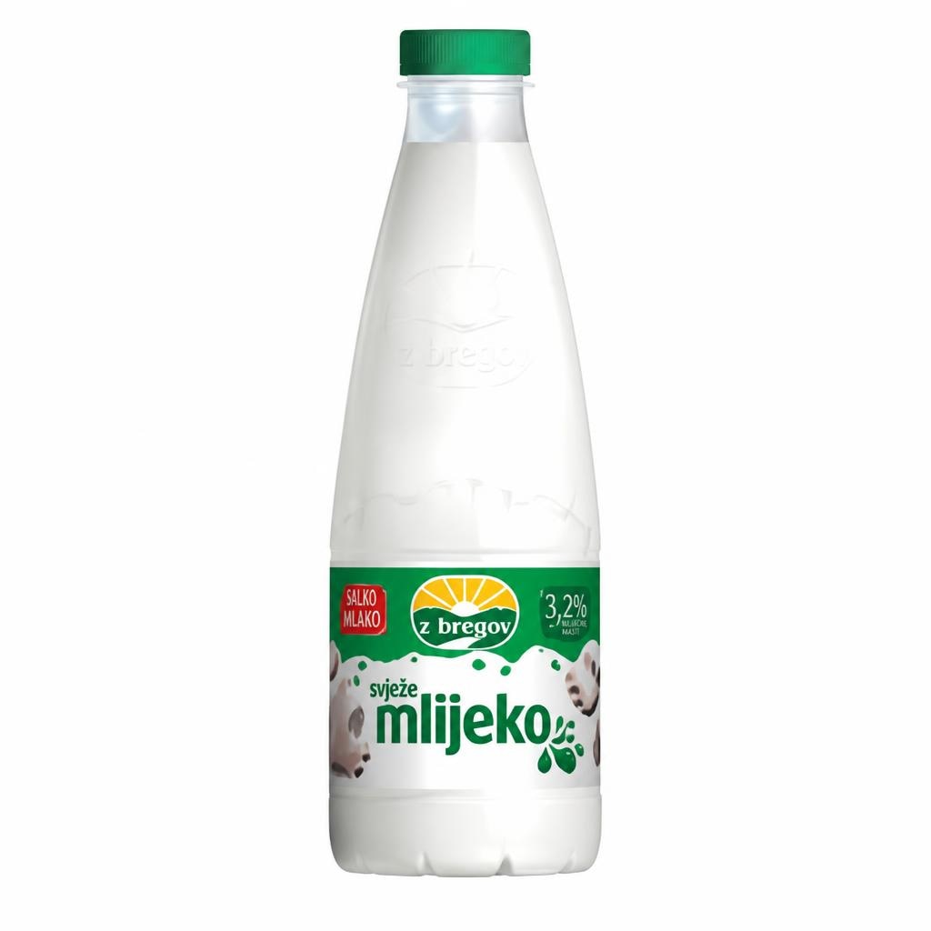 Svježe mlijeko 'z bregov 1 l Akcija u trgovini Djelo
