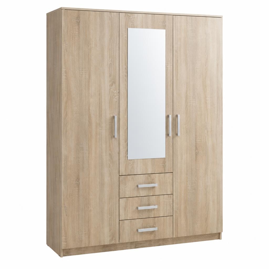 Ormar s 4 vrata i 3 ladice Š200xV200xDub59 cm Akcija u trgovini Jysk