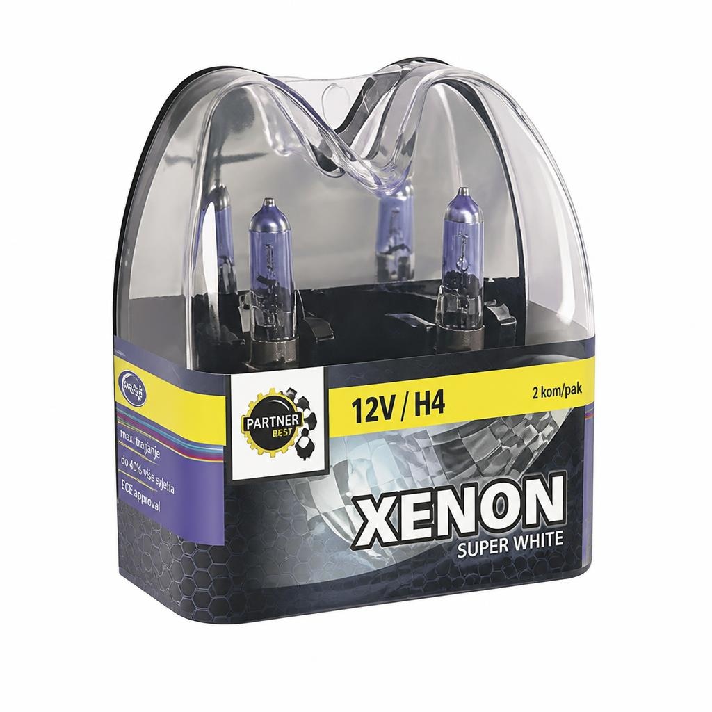 Žarulja H7 ili H4 12V xenon super white 2 kom/pak Akcija u trgovini KTC