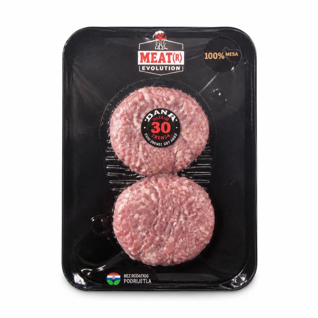 MEAT (R) EVOLUTION Svježi goveđi burger s cheddar sirom 250 g Akcija u trgovini Lidl