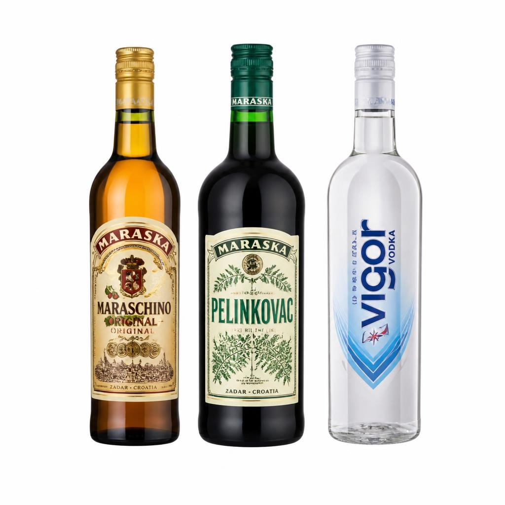 Maraska Pelinkovac, Rum, Vodka 0,1 l Akcija u trgovini Studenac