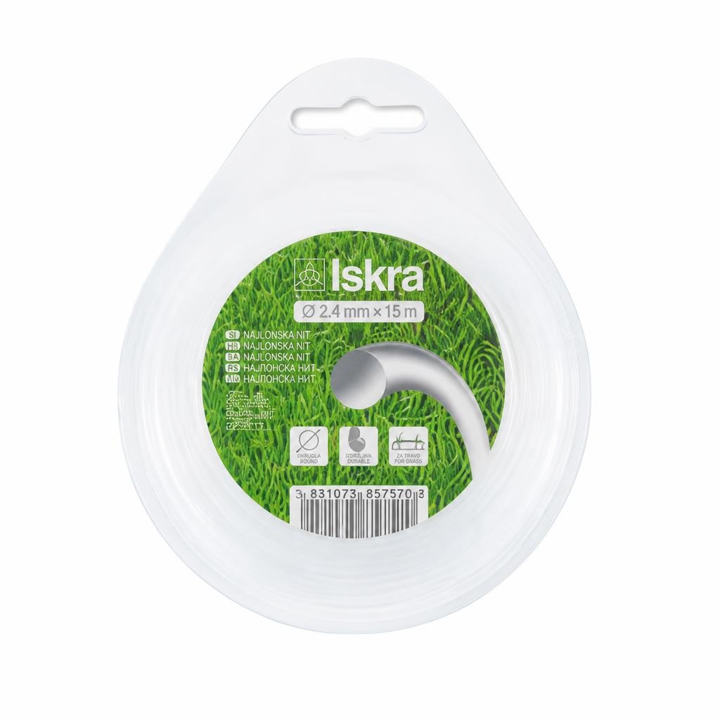 Okrugla nit za košnju Iskra 2.4 mm×15 m - Akcija u trgovini KTC
