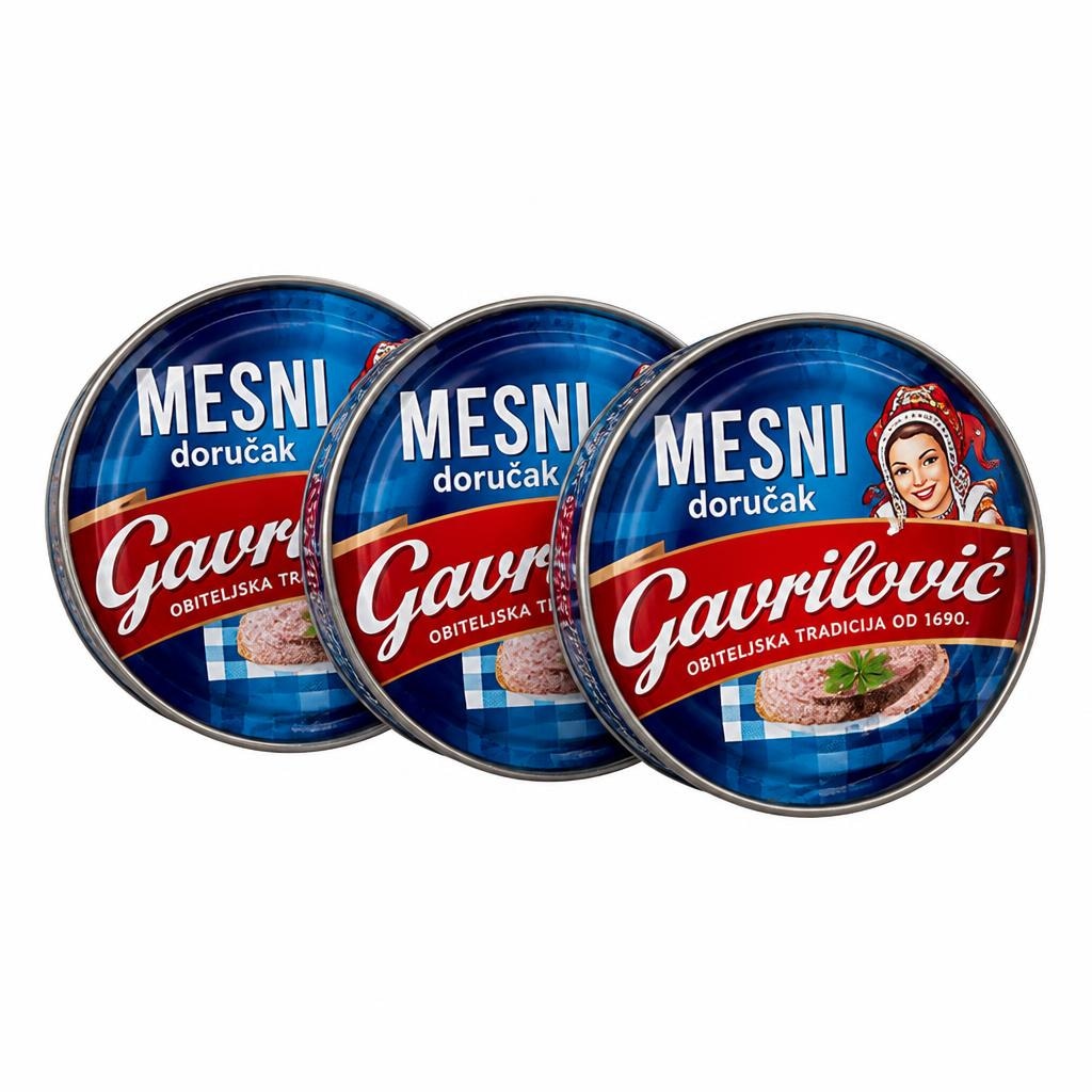 Gavrilović Mesni doručak 3 x 150 g Akcija u trgovini Lidl