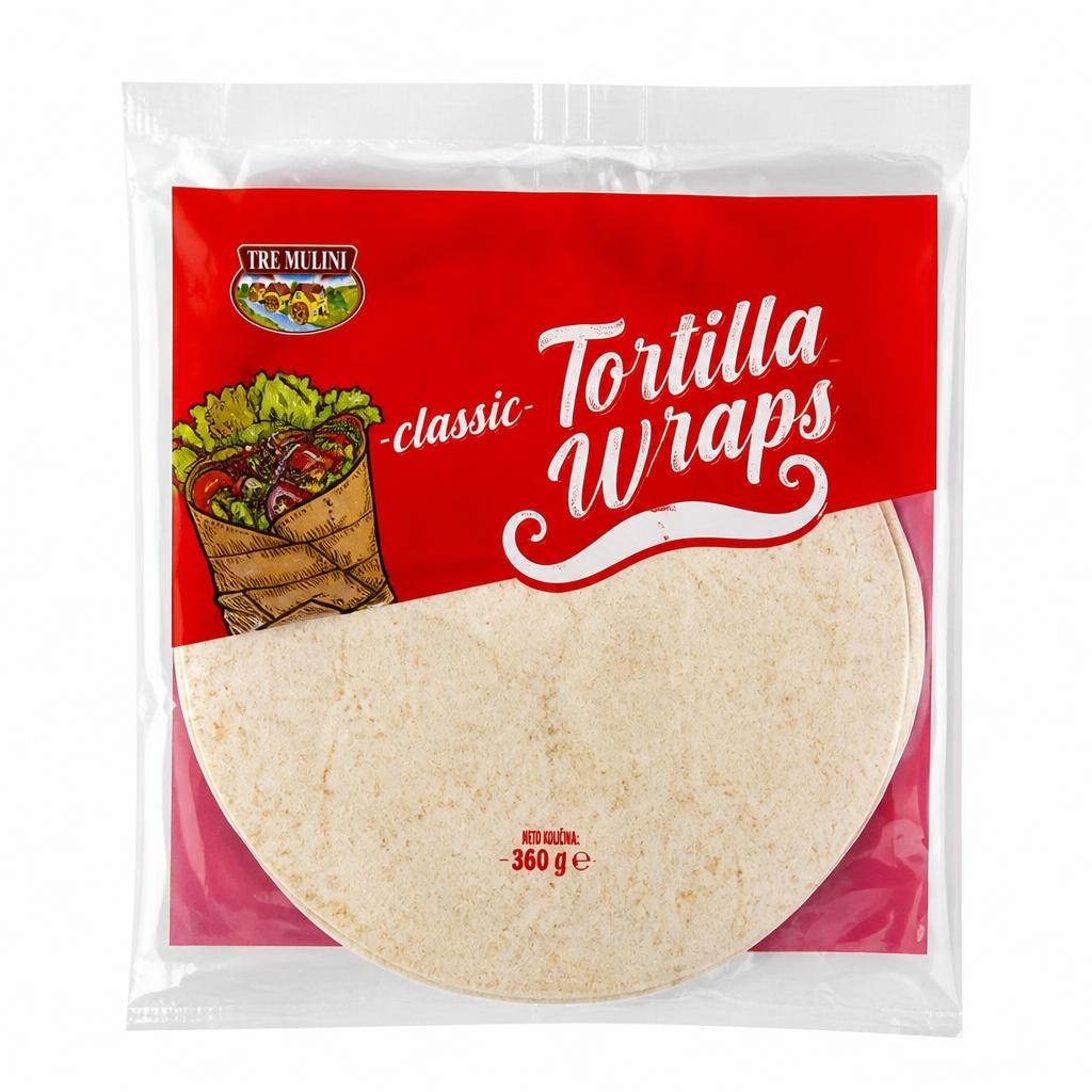 Tortilja pšenična 6 kom / 360 g Tre Mulini - Akcija u trgovini Eurospin