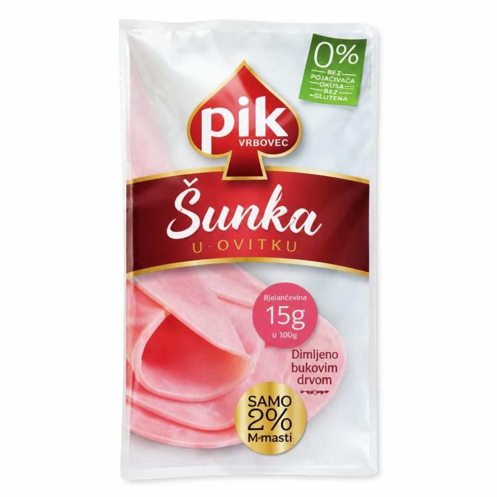 Pik Vrbovec Šunka u ovitku 125 g Akcija u trgovini Vrutak