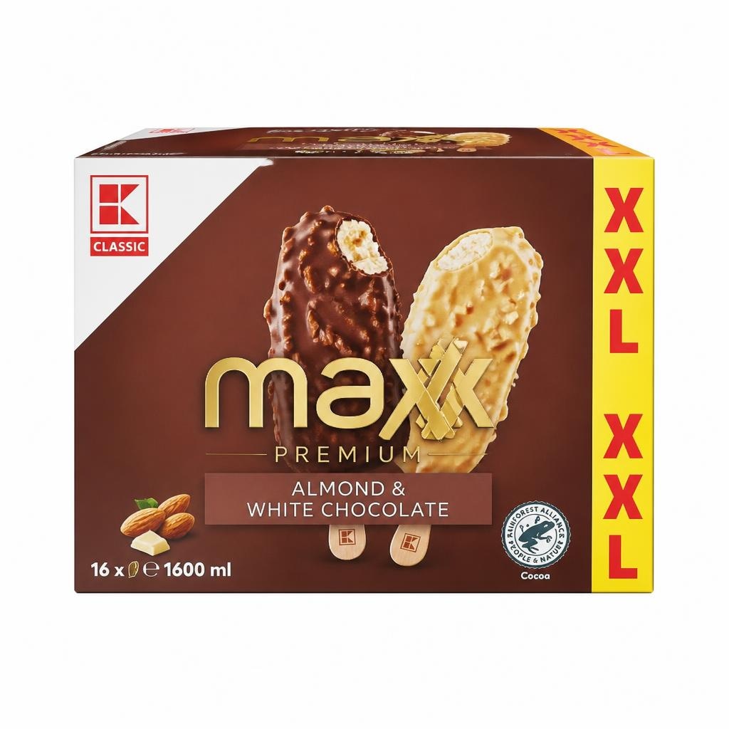 Sladoled badem i bijela čokolada mix pakiranje 16x50 ml Classic Maxx Akcija u trgovini Kaufland