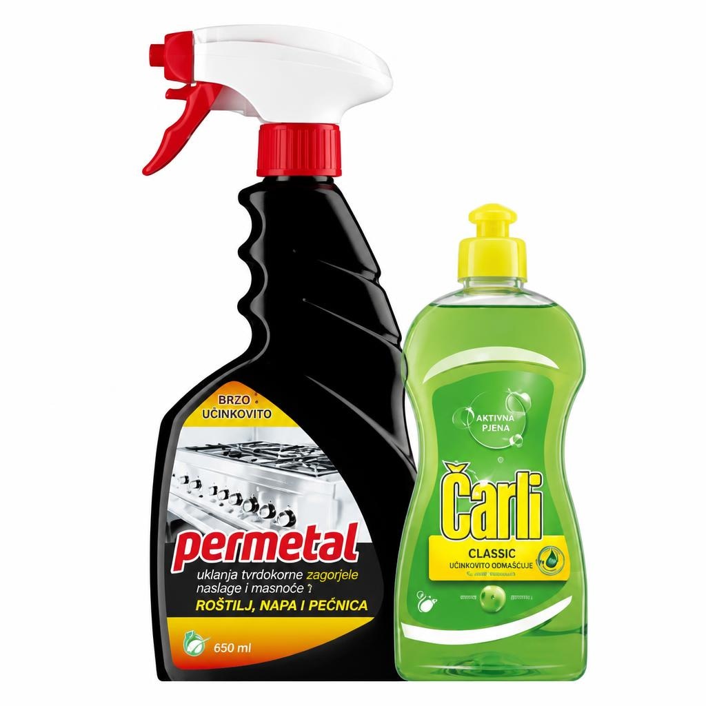 Sredstvo za čišćenje Permetal + deterdžent za pranje suđa Čarli 650 ml + 450 ml Permetal, Čarli - Akcija u trgovini KTC