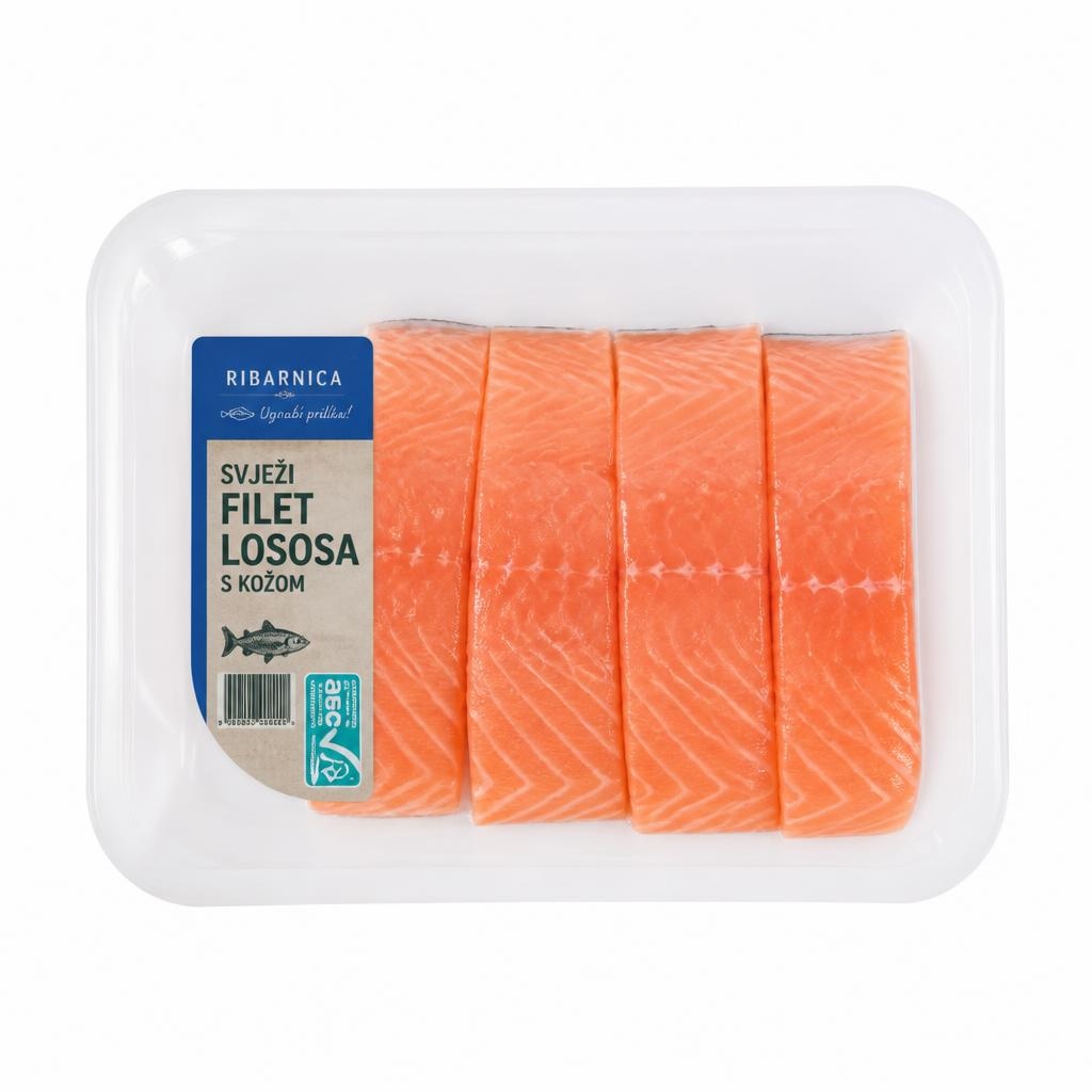 Svježi filet lososa s kožom 4 x 125 g - Akcija u trgovini Lidl