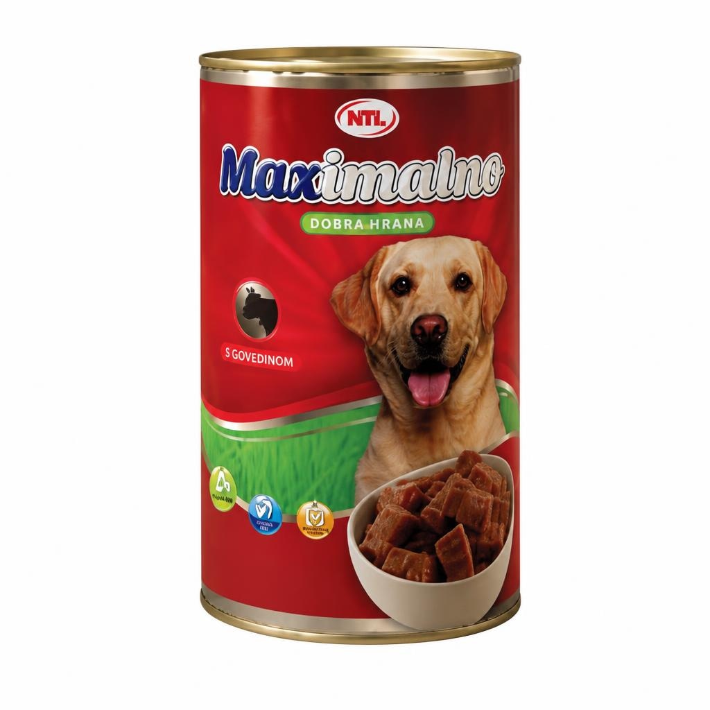 Maximalno hrana za pse s govedinom 1240 g Akcija u trgovini NTL