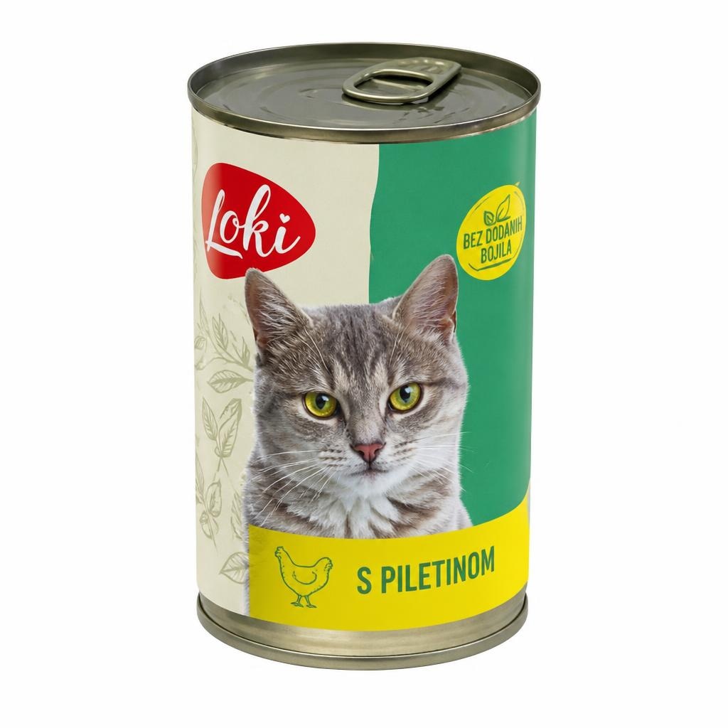 Loki hrana za mačke Piletina 415 g Akcija u trgovini Boso