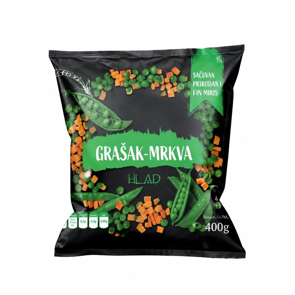 Grašak - mrkva Hlad 400 g Akcija u trgovini Boso