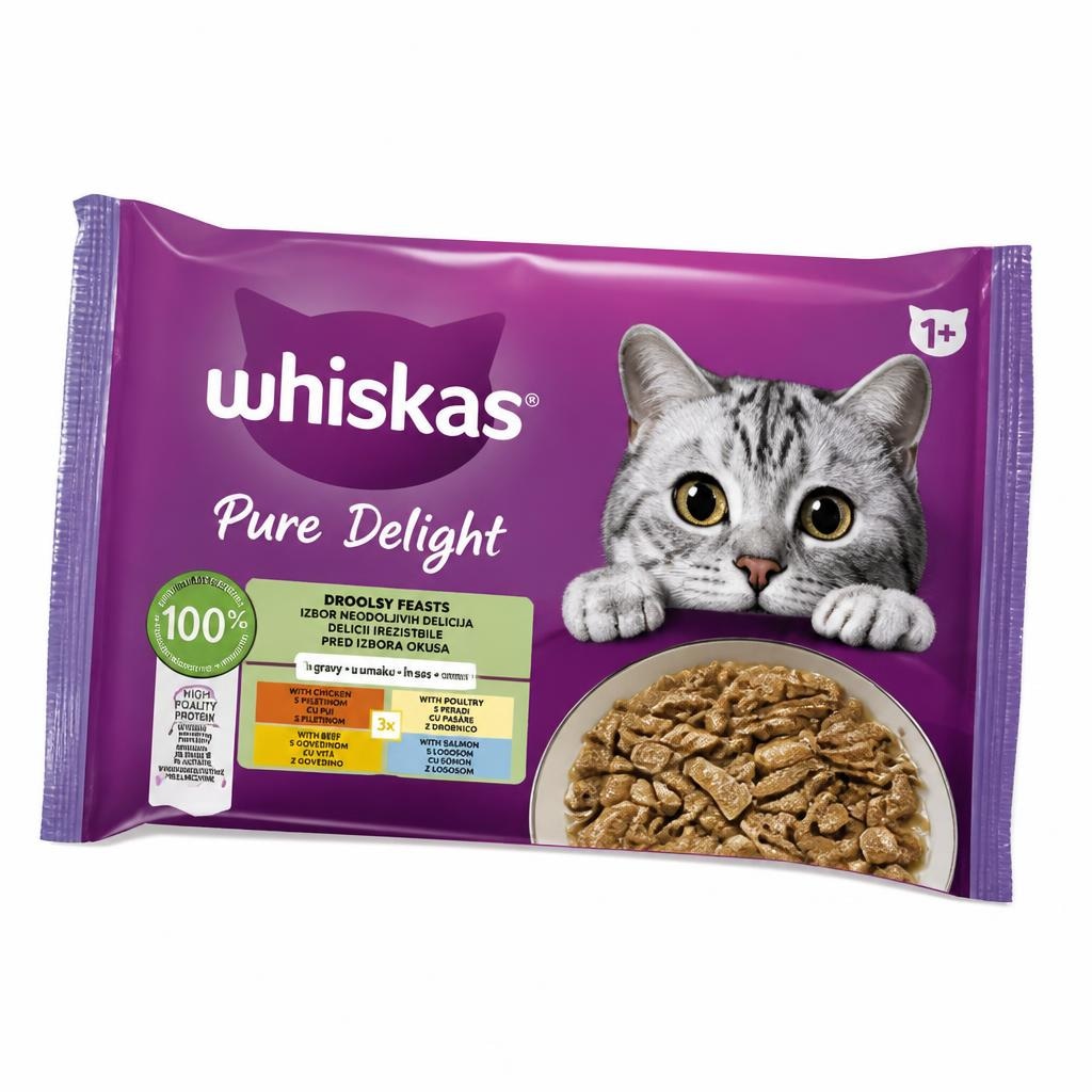 Whiskas hrana za mačke 4x 85 g + 60 g gratis Akcija u trgovini Plodine