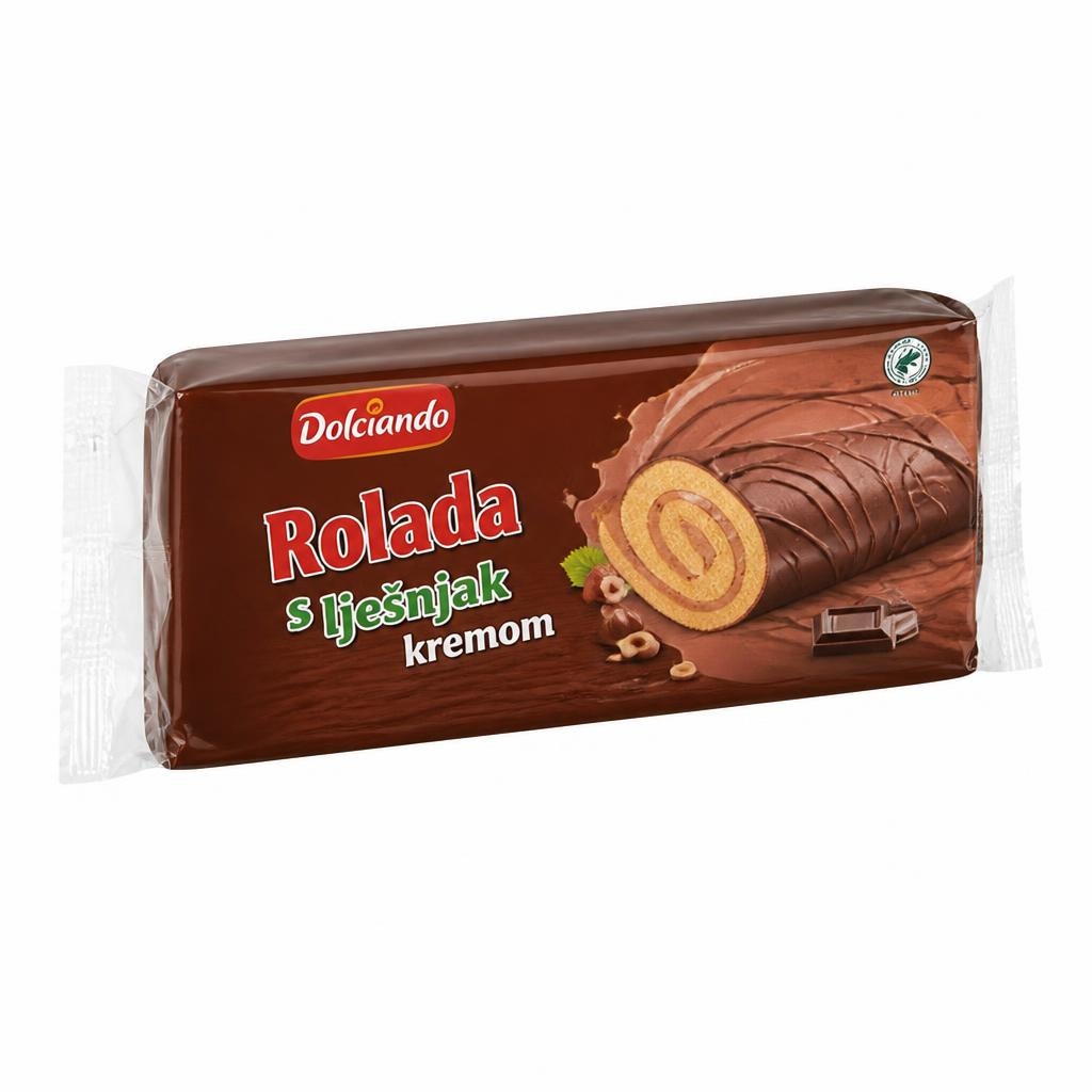 Dolciando rolada s lješnjak kremom 6 kom, 222 g Akcija u trgovini Eurospin