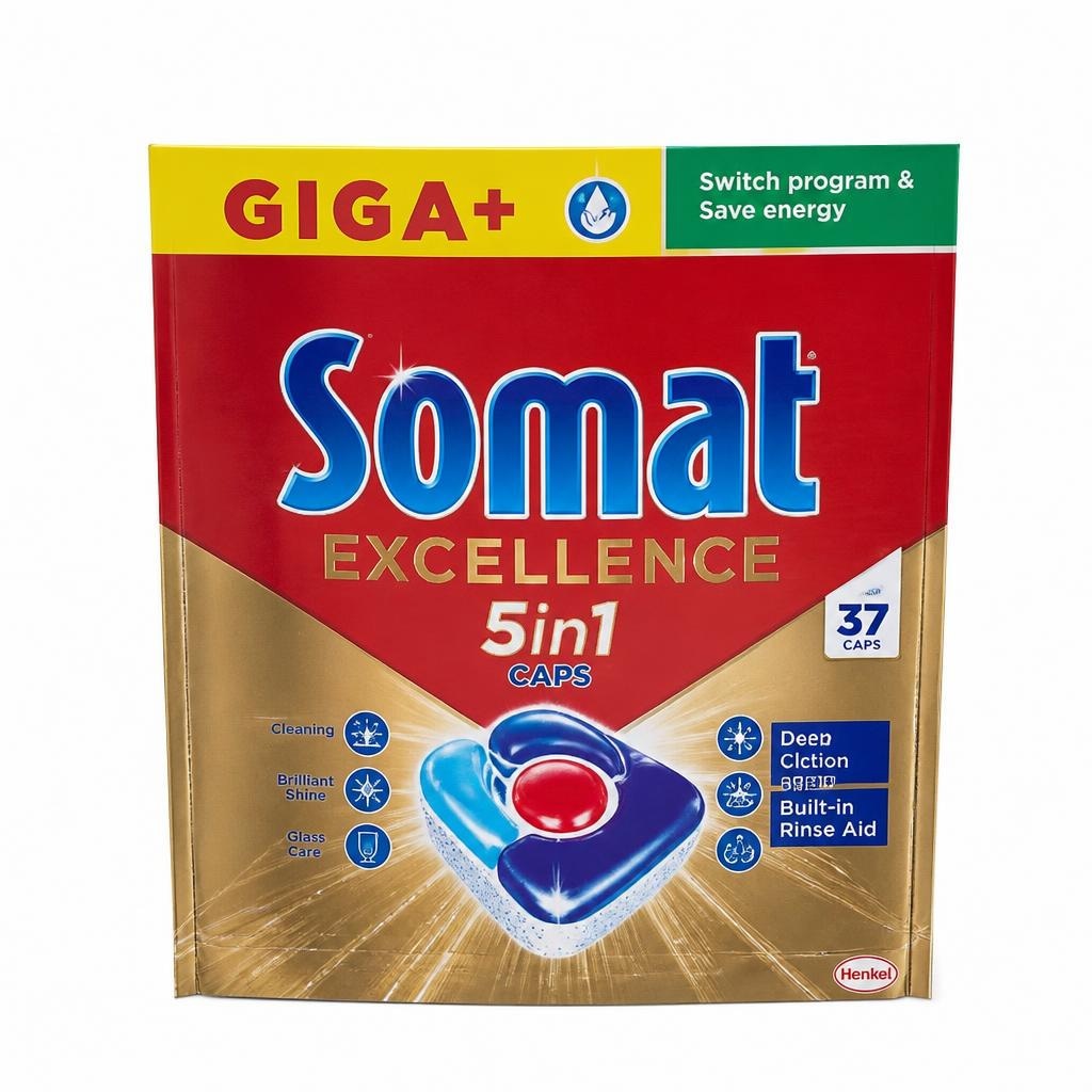 Somat Excellence 5U1 tablete za strojno pranje posuđa 65 kom. Akcija u trgovini Dm