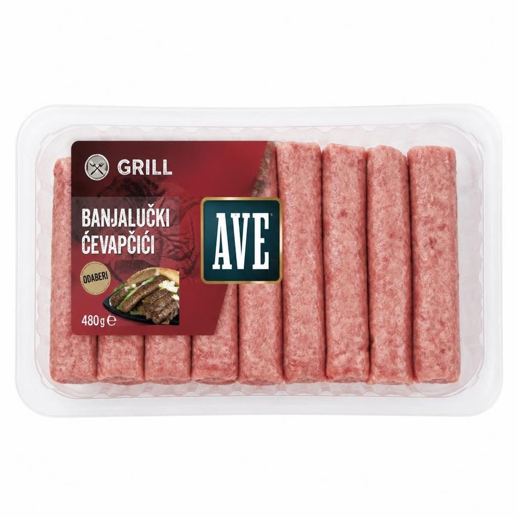Banjalučki ćevapčići 480 g Akcija u trgovini Konzum