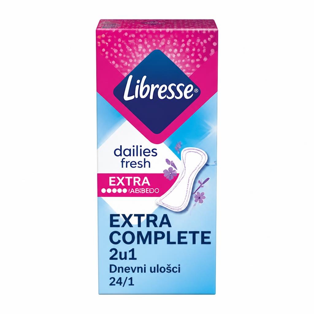 Libresse Extra Complete 2u1 dnevni ulošci 24/1 Akcija u trgovini Bipa