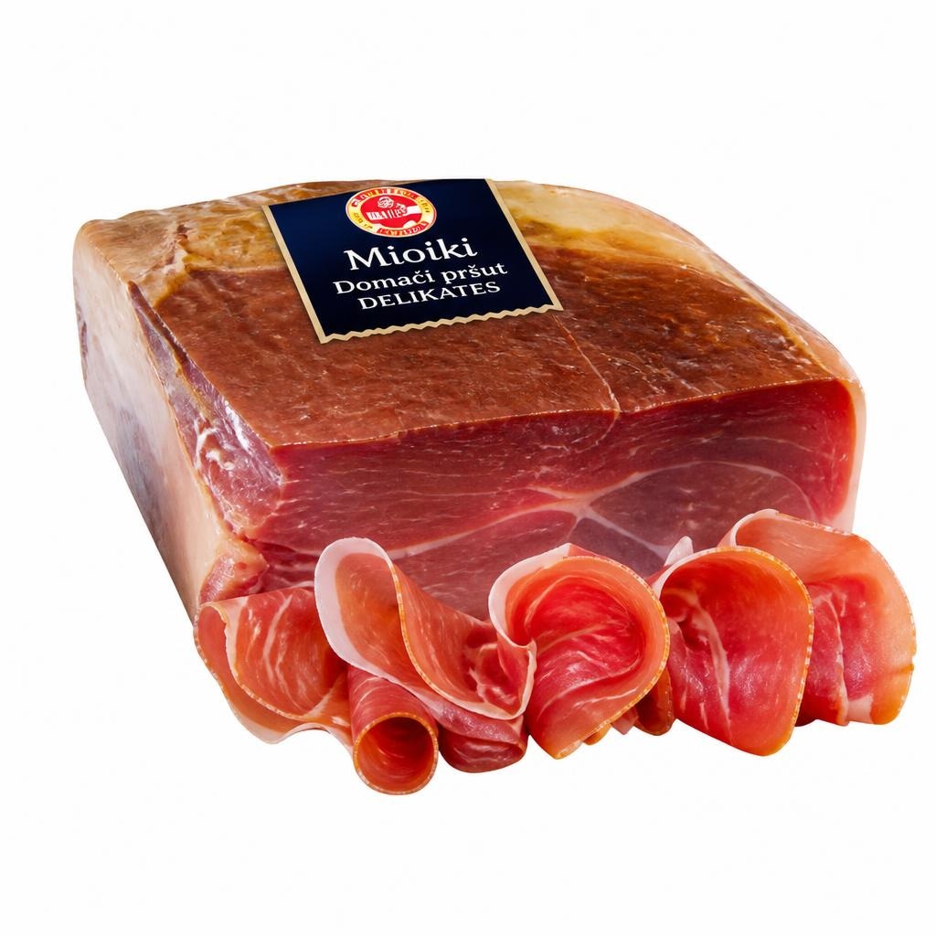 Mijuikić domaći pršut delikates 1 kg Akcija u trgovini Spar