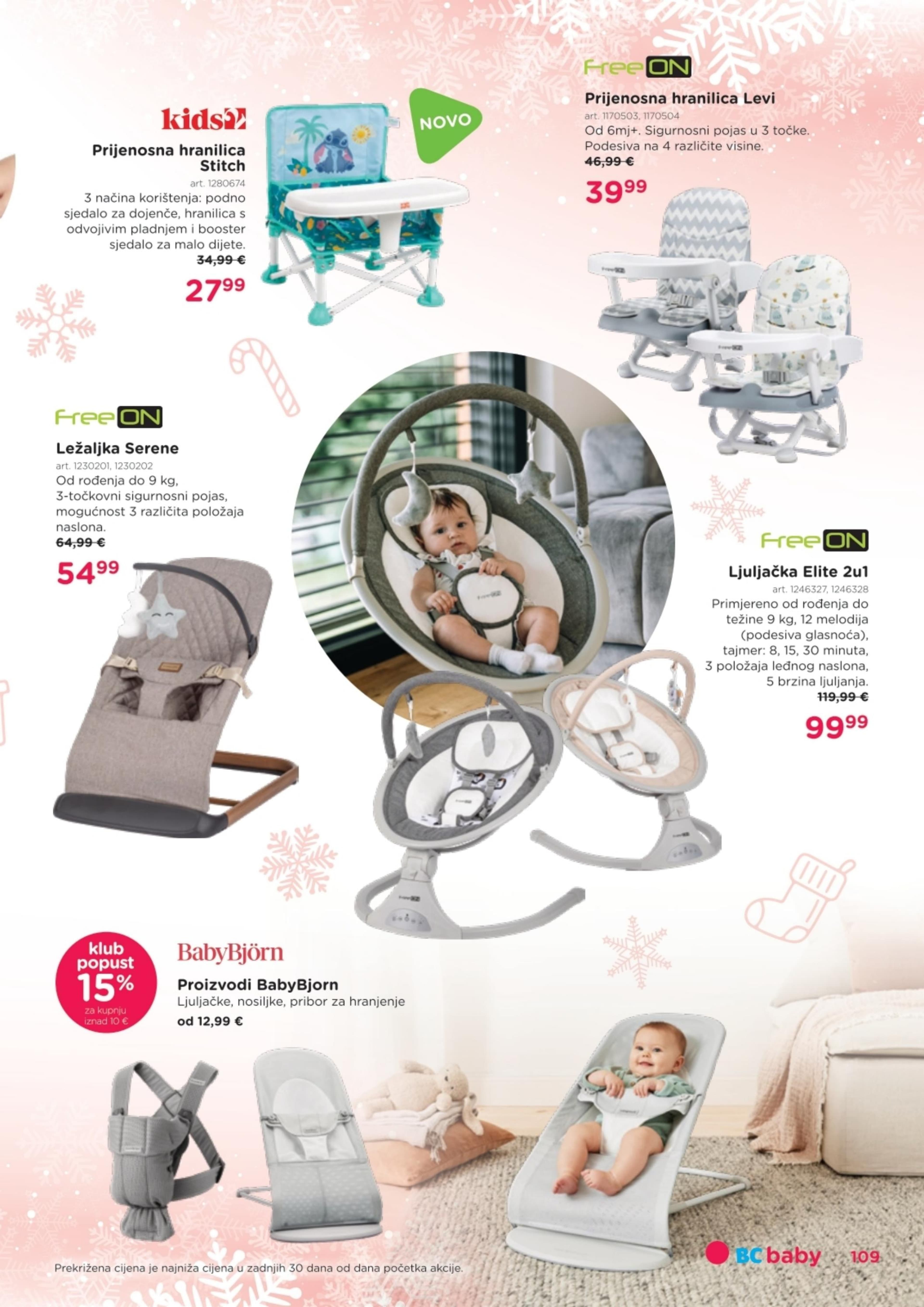 Stranica 109. Baby Center kataloga - Akcije od 14.11. do 06.01.2026.