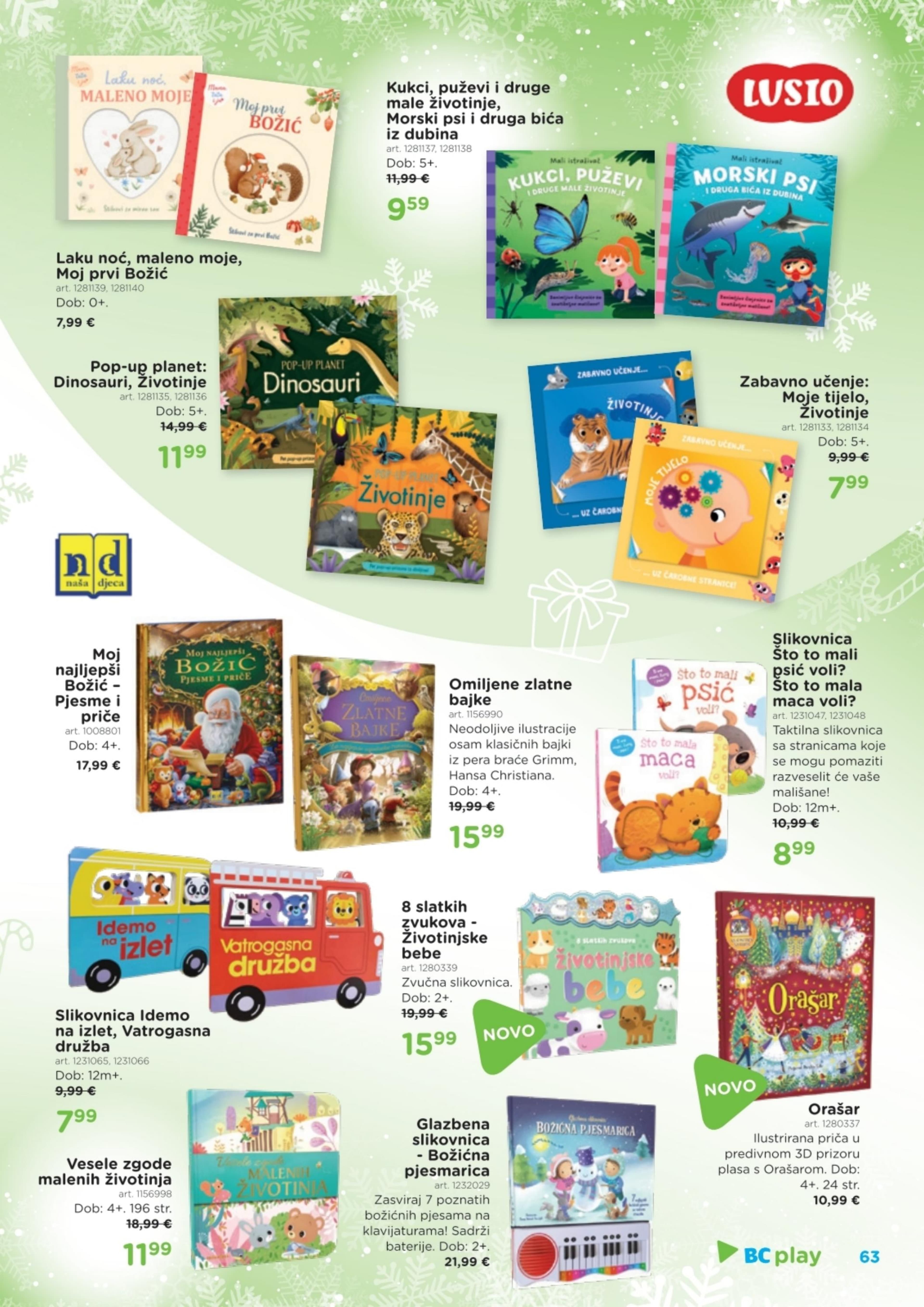 Stranica 63. Baby Center kataloga - Akcije od 14.11. do 06.01.2026.