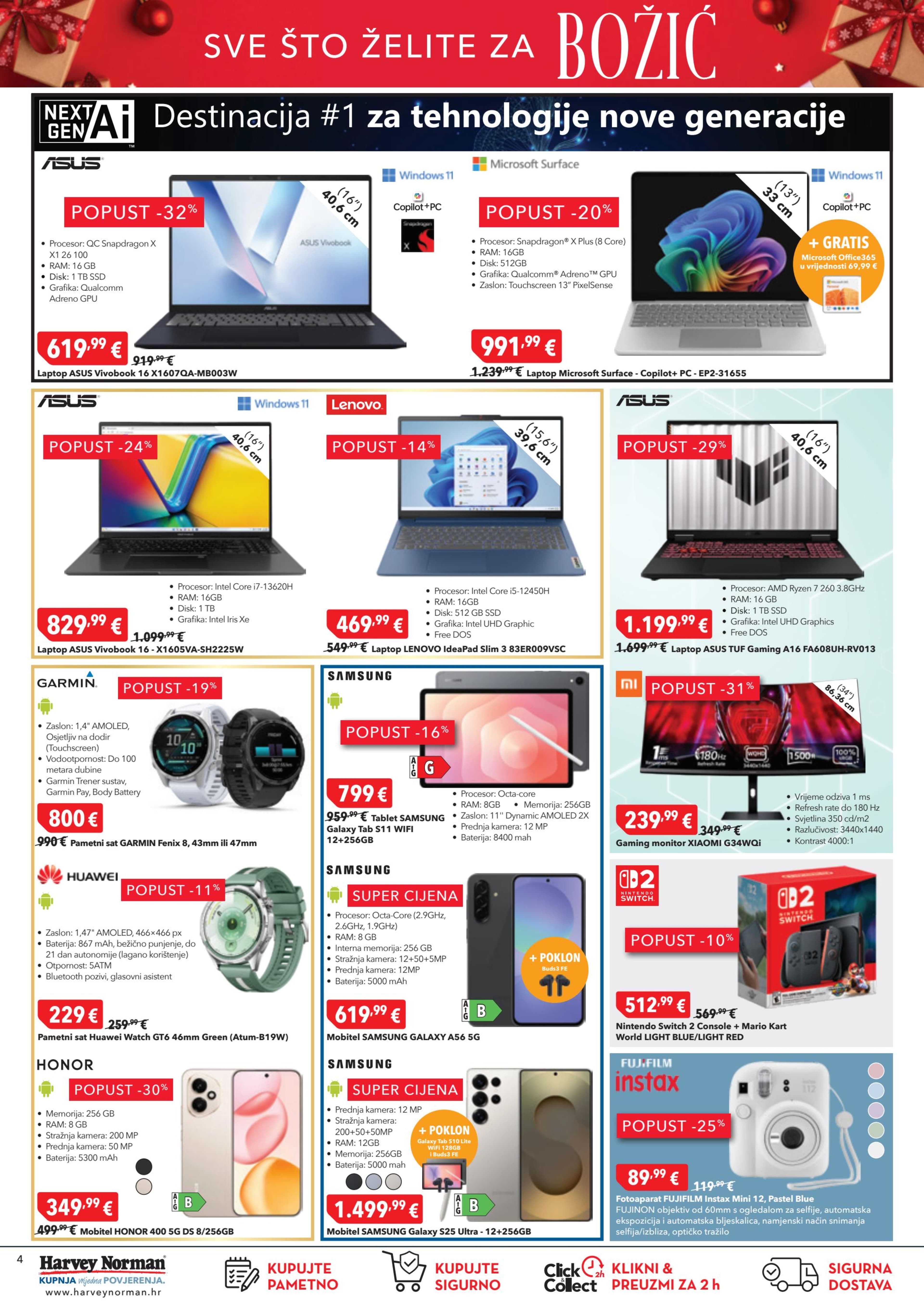Stranica 4. Harvey Norman kataloga - Akcije od 11.12. do 26.12.2025.