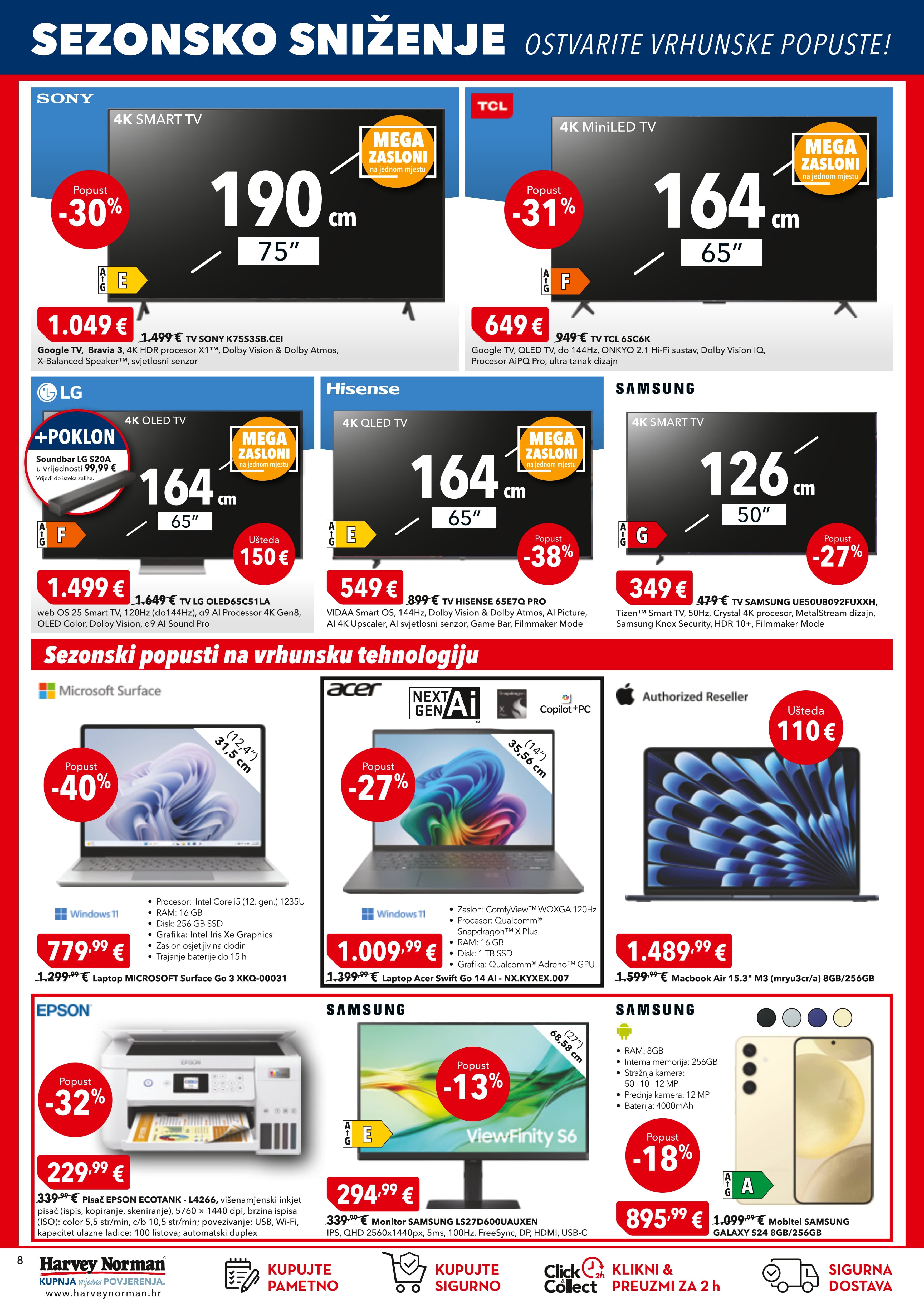 Stranica 8. Harvey Norman kataloga - Sezonsko sniženje