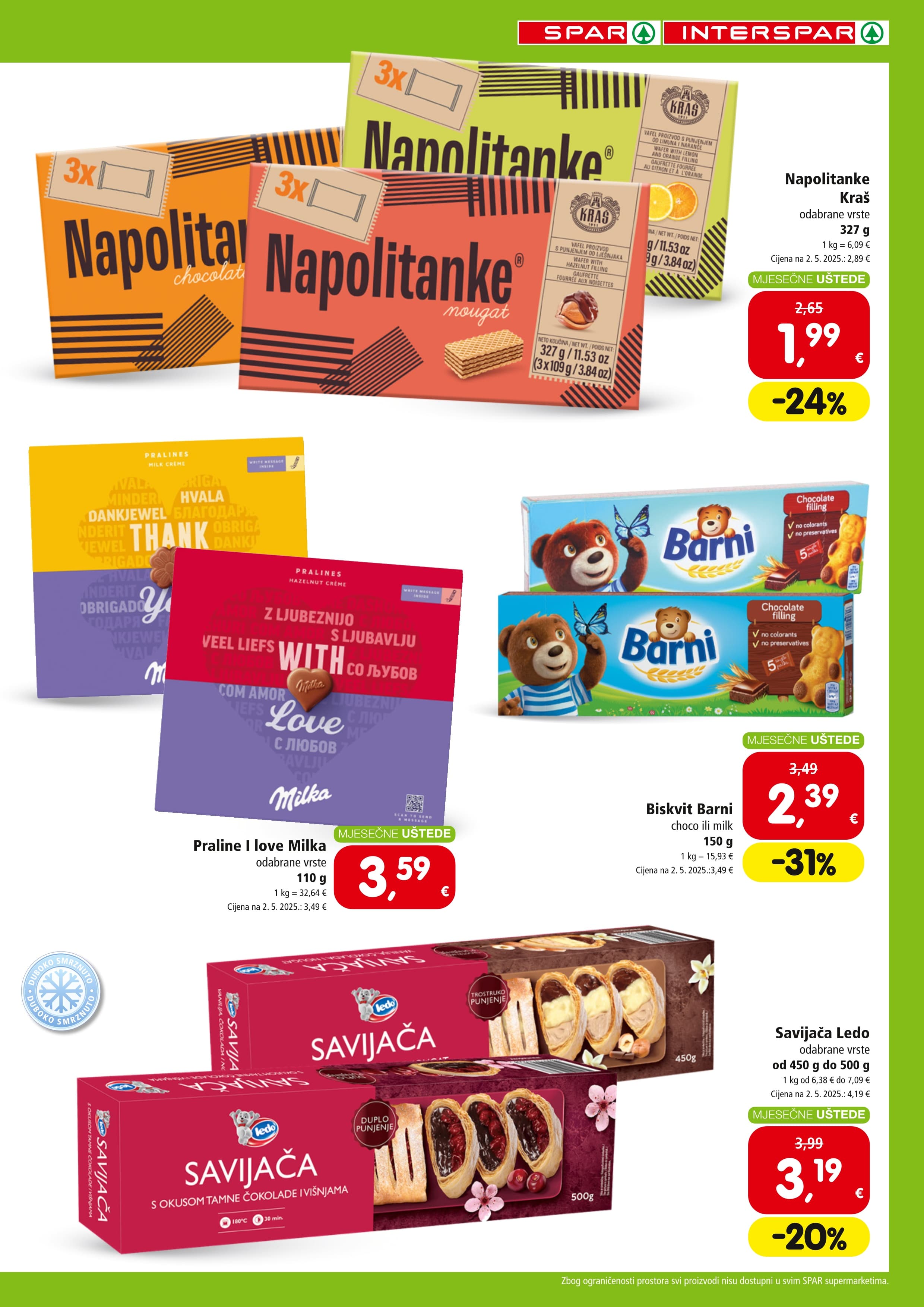 Stranica 3. Interspar kataloga - Akcije od 05.11. do 02.12.2025.