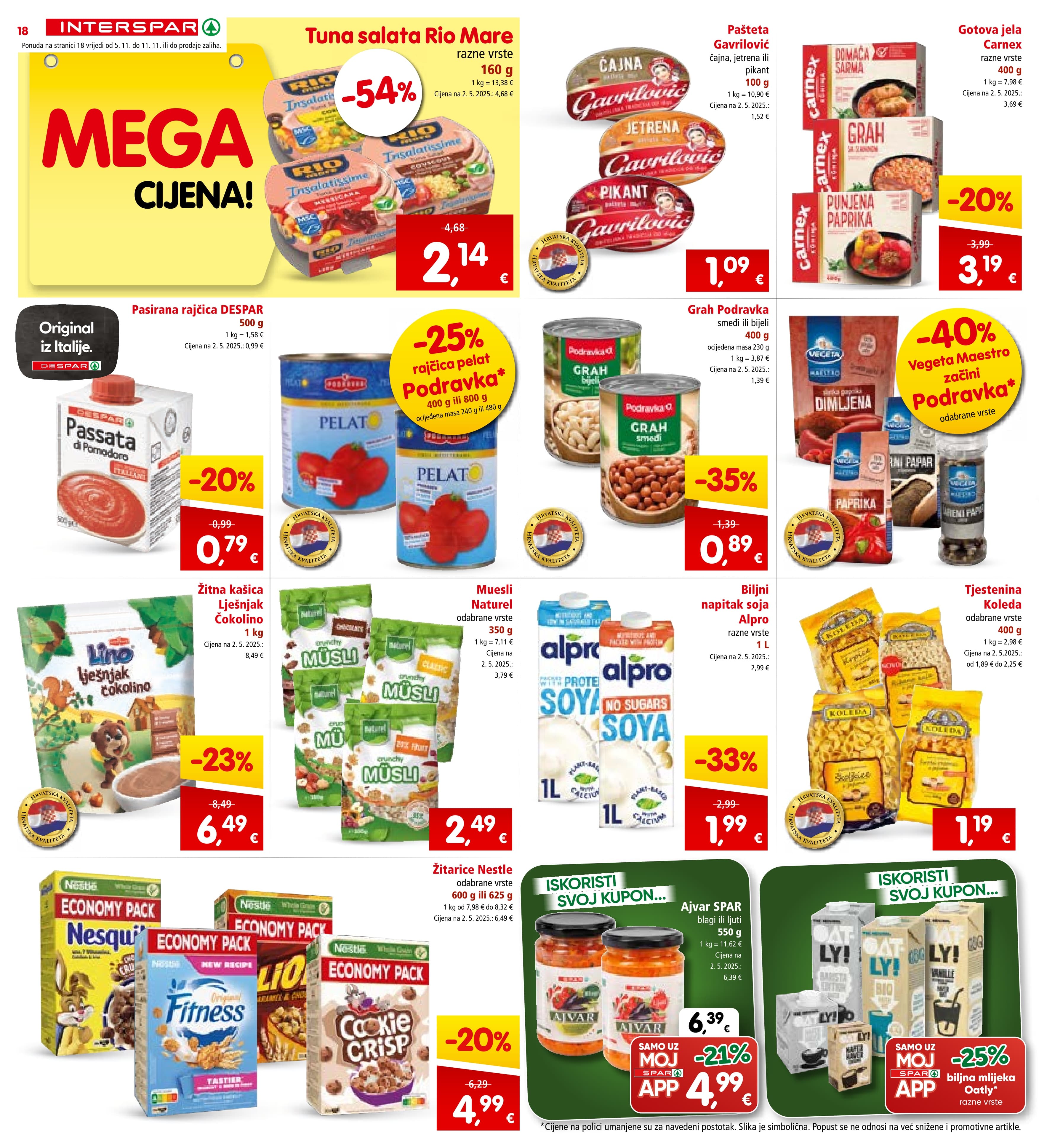Stranica 18. Interspar kataloga - Akcije od 05.11. do 11.11.2025.