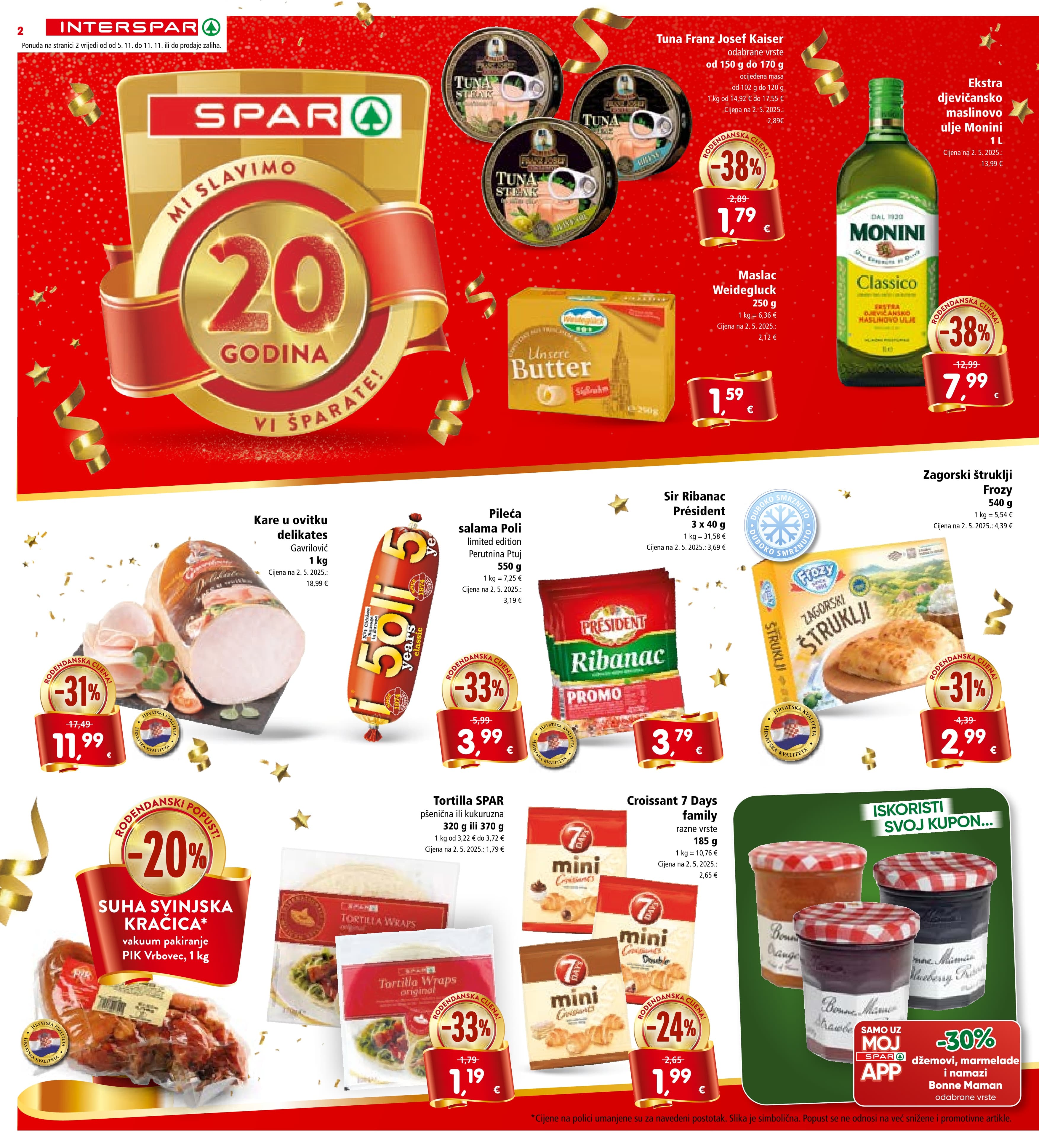 Stranica 2. Interspar kataloga - Akcije od 05.11. do 11.11.2025.