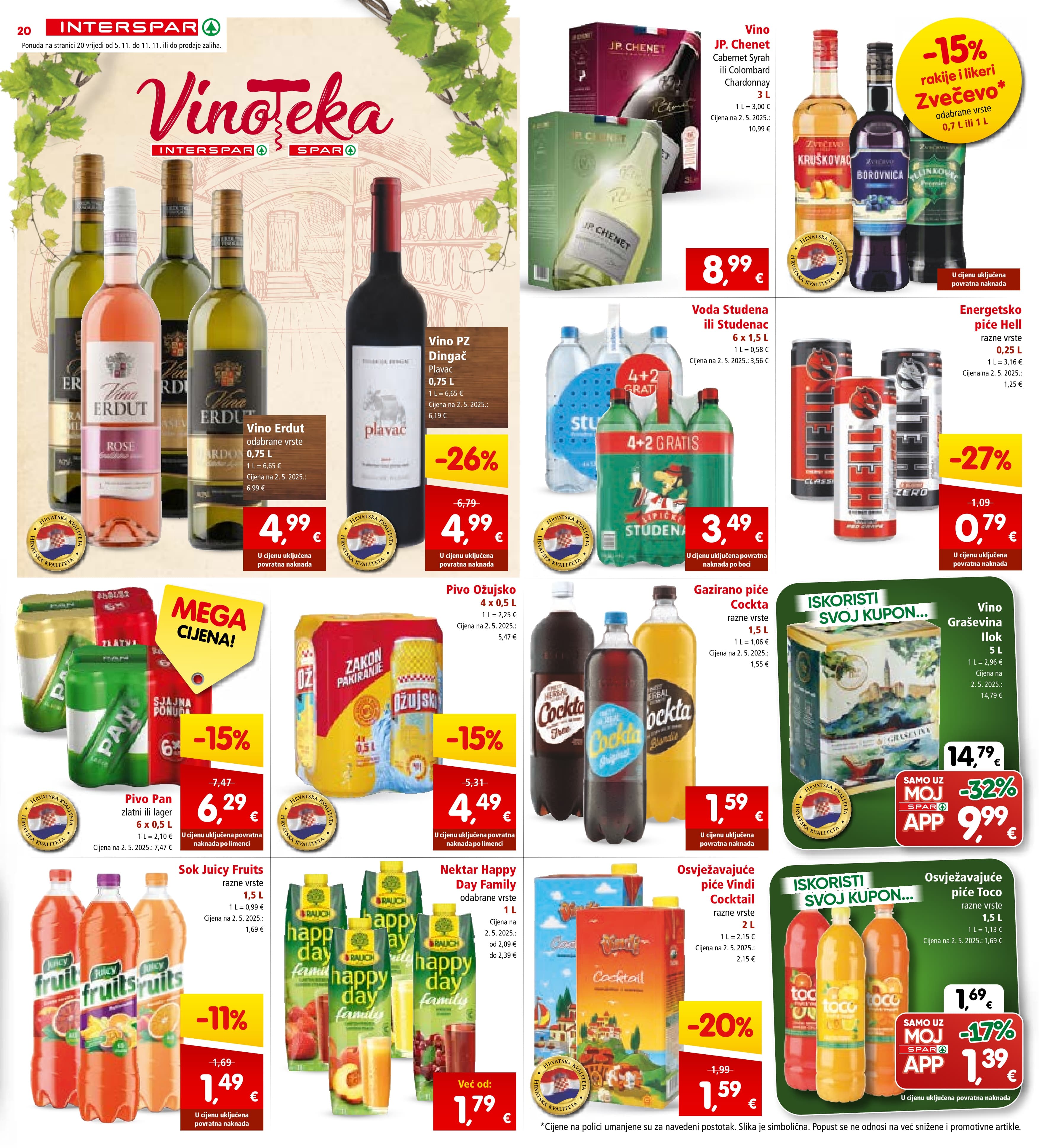 Stranica 20. Interspar kataloga - Akcije od 05.11. do 11.11.2025.