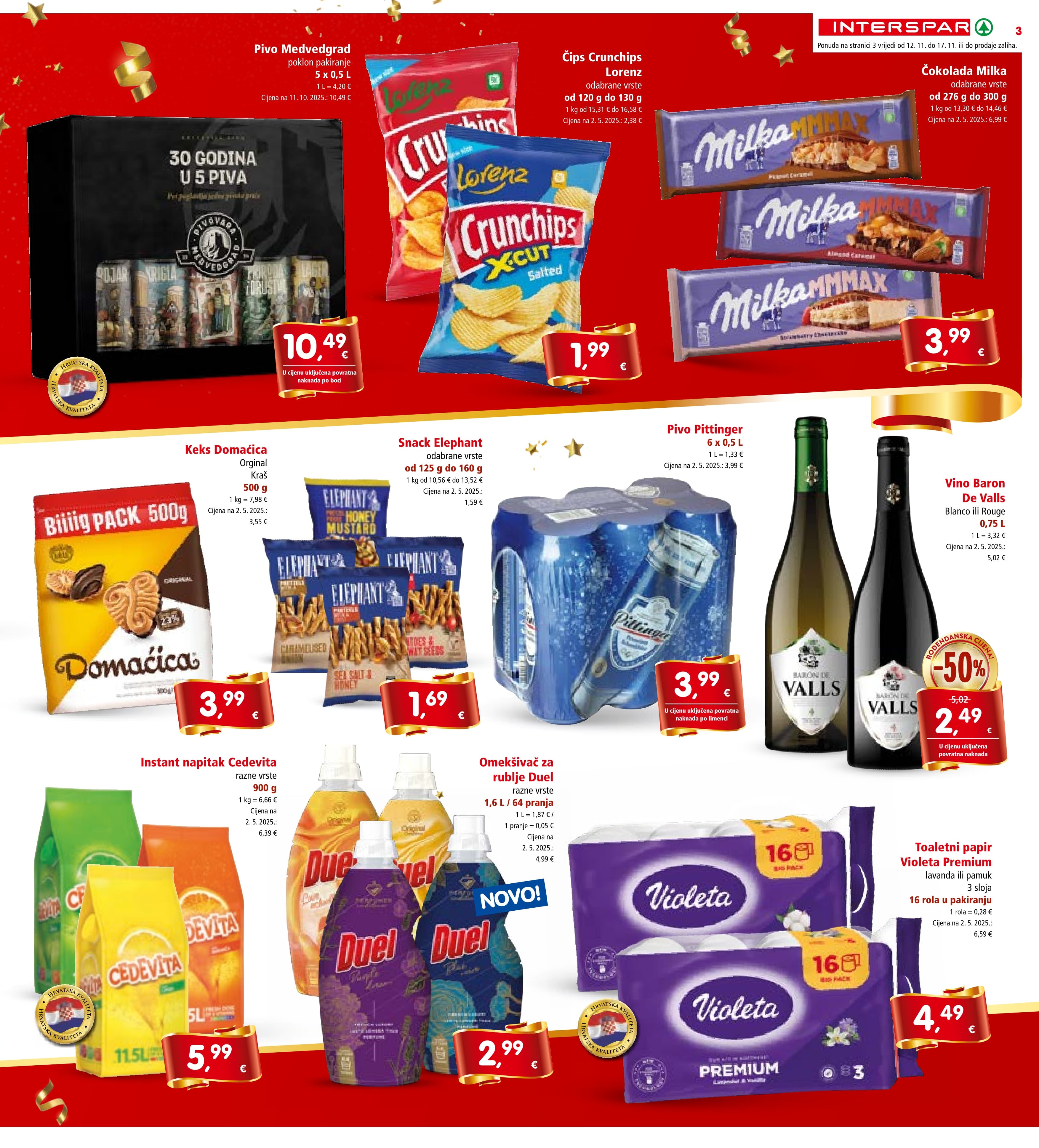 Stranica 3. Interspar kataloga - Akcije od 12.11. do 17.11.2025.