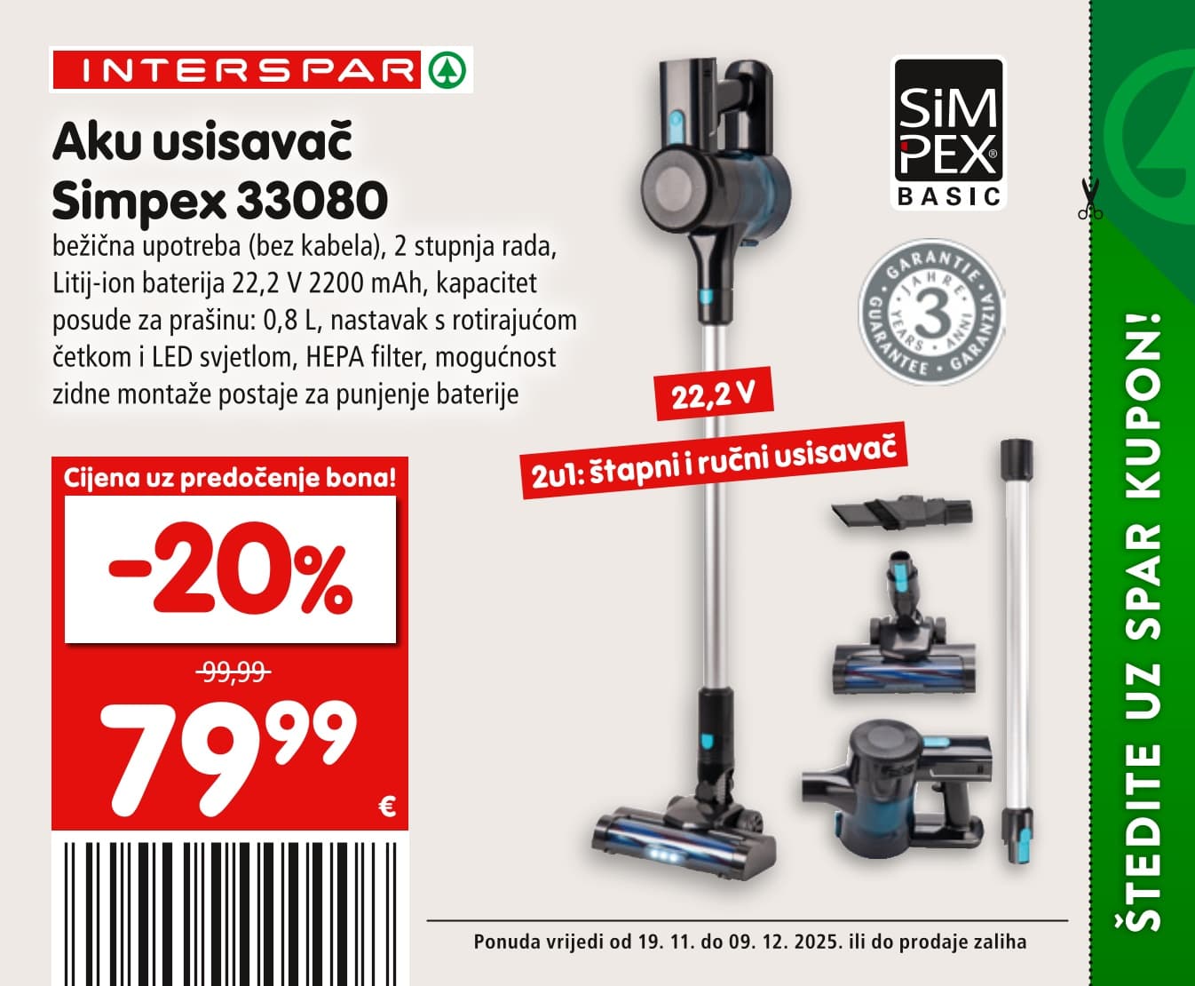 Stranica 10. Interspar kataloga - Akcije od 19.11. do 09.12.2025.