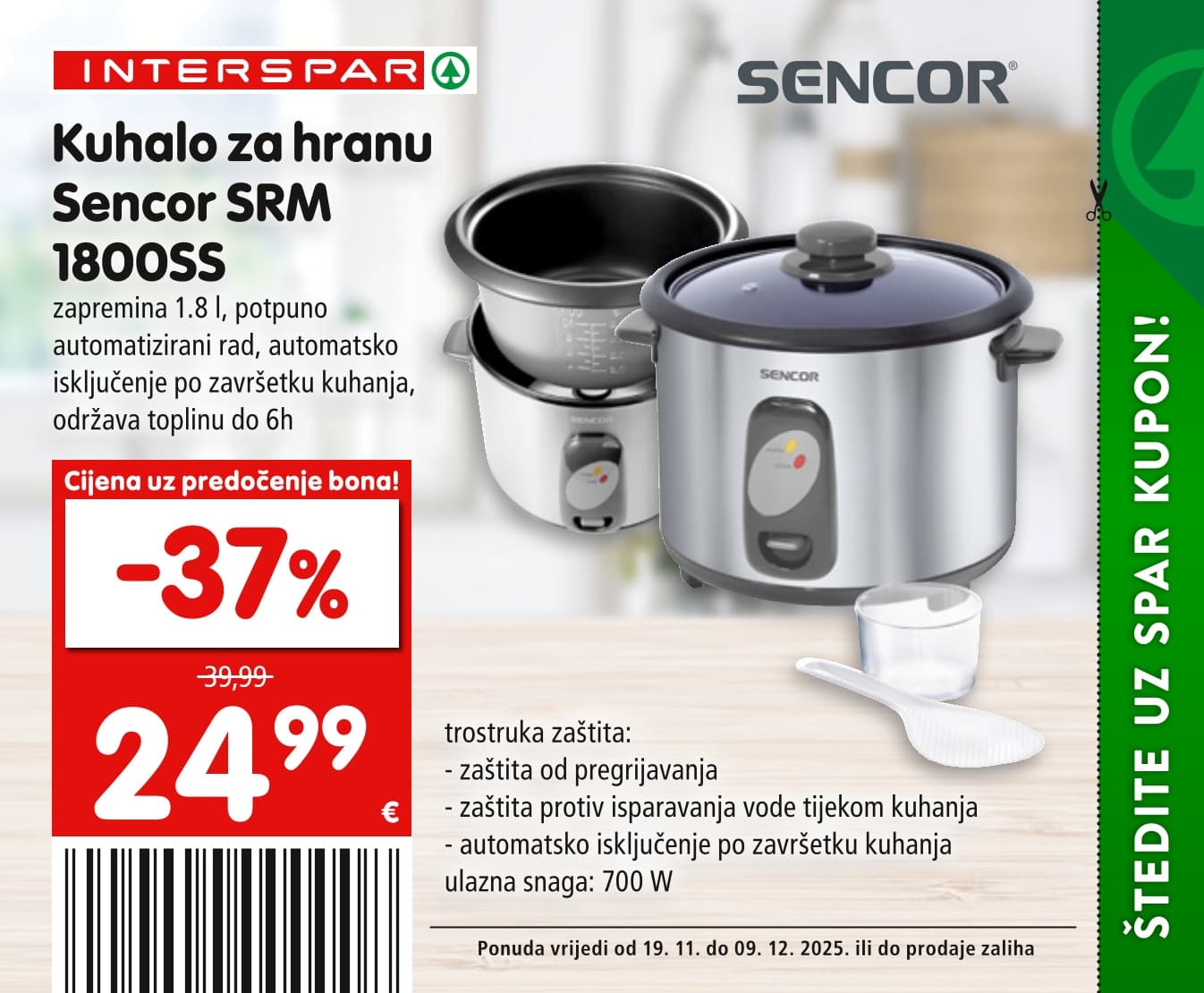 Stranica 14. Interspar kataloga - Akcije od 19.11. do 09.12.2025.