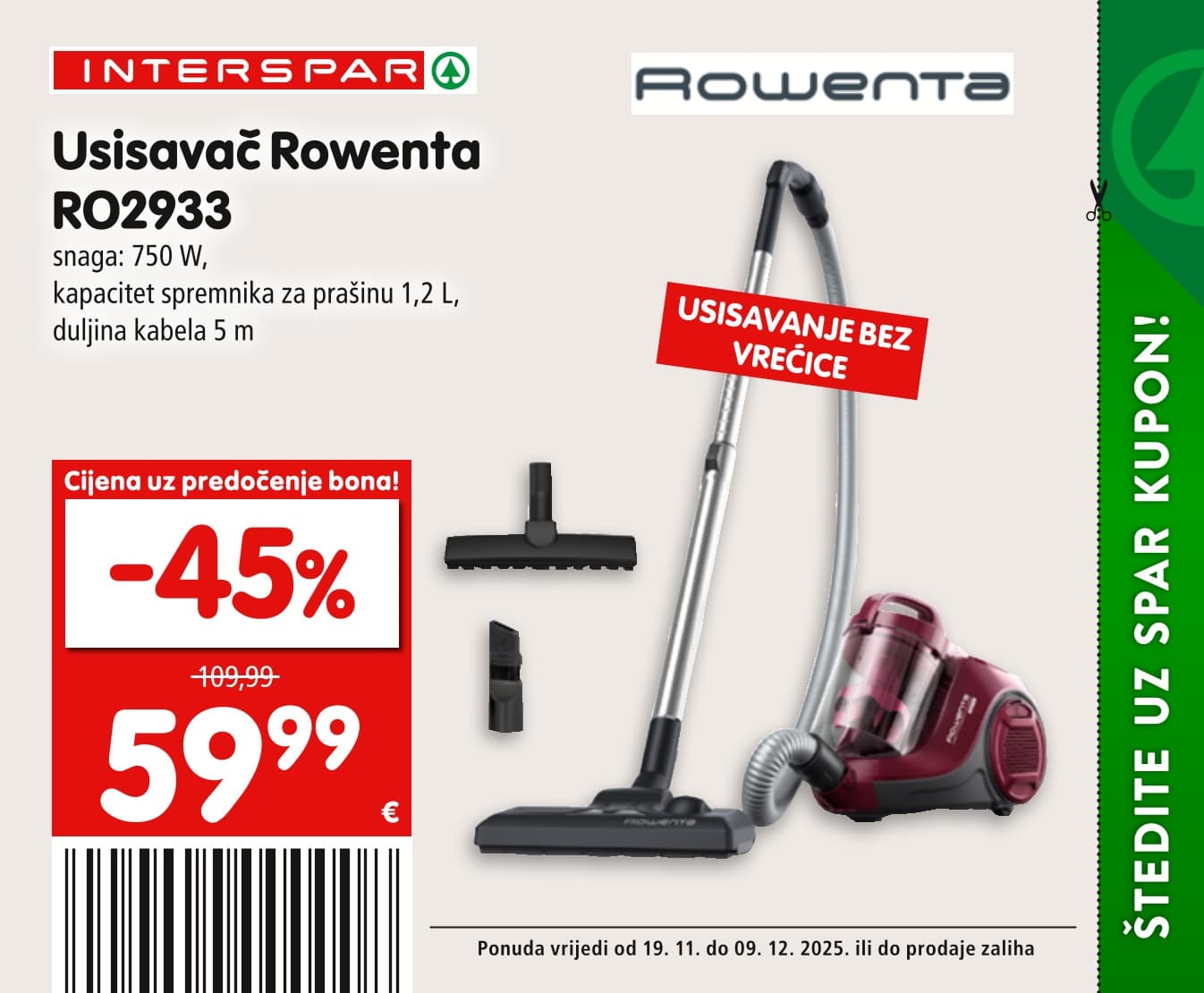 Stranica 22. Interspar kataloga - Akcije od 19.11. do 09.12.2025.