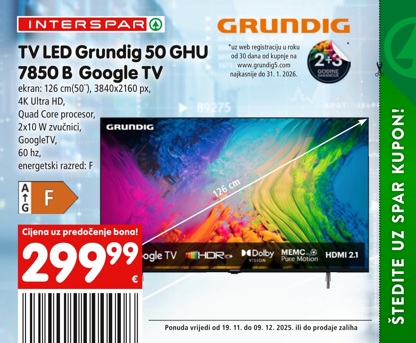 Stranica 26. Interspar kataloga - Akcije od 19.11. do 09.12.2025.