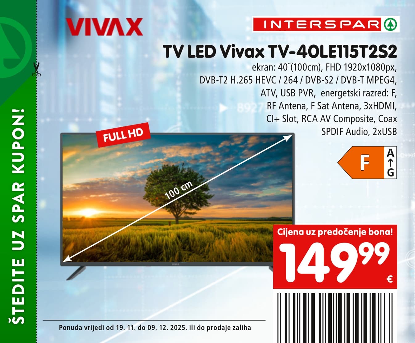 Stranica 27. Interspar kataloga - Akcije od 19.11. do 09.12.2025.