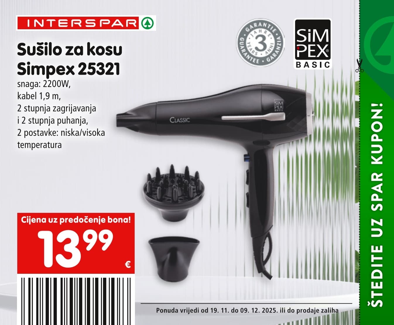 Stranica 4. Interspar kataloga - Akcije od 19.11. do 09.12.2025.