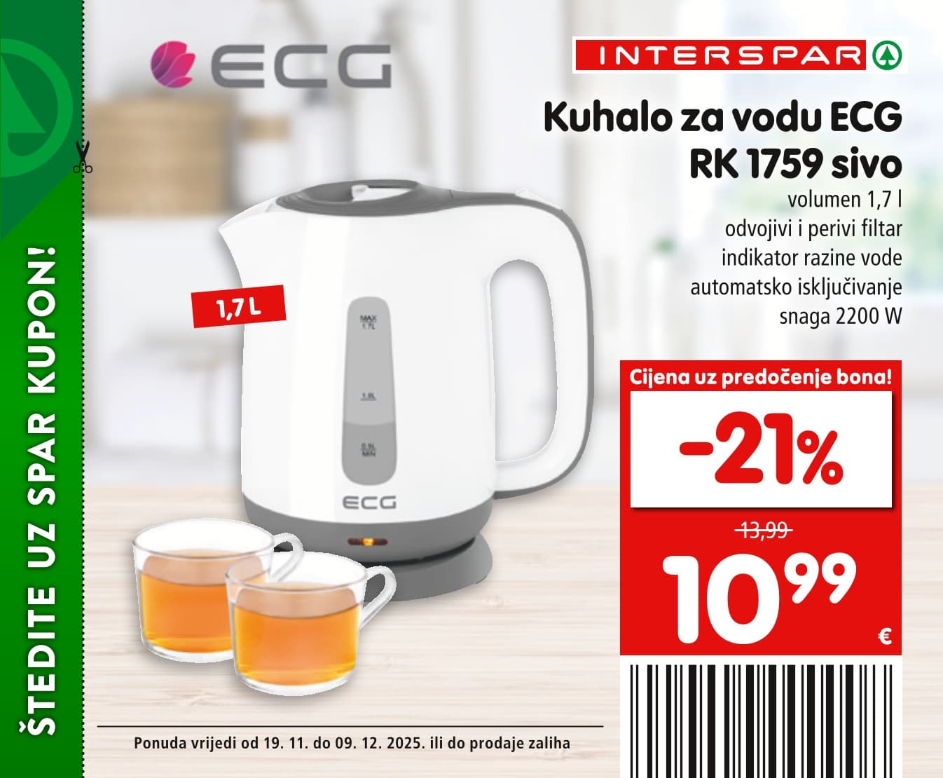 Stranica 9. Interspar kataloga - Akcije od 19.11. do 09.12.2025.