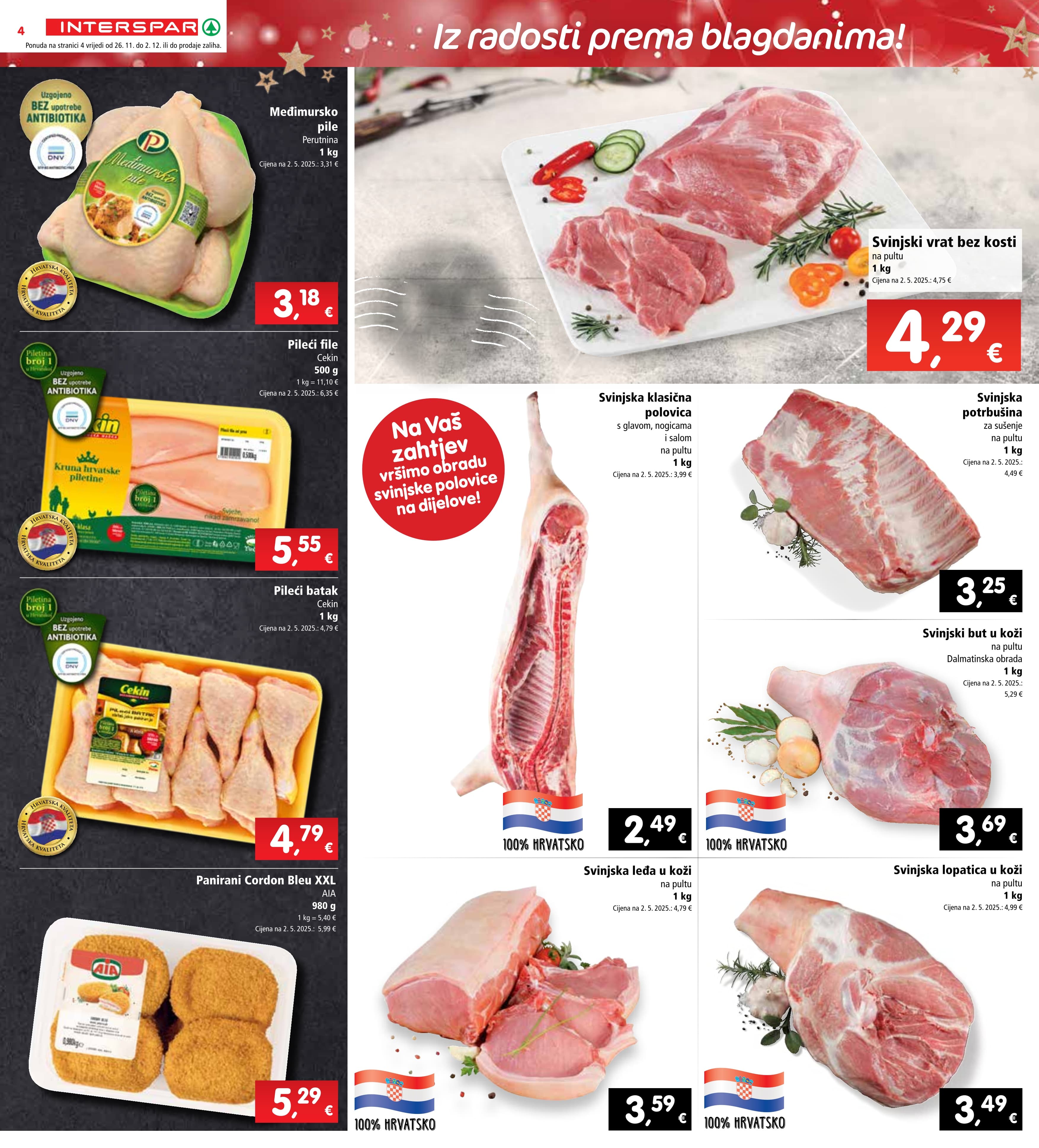Stranica 4. Interspar kataloga - Akcije od 26.11. do 02.12.2025.