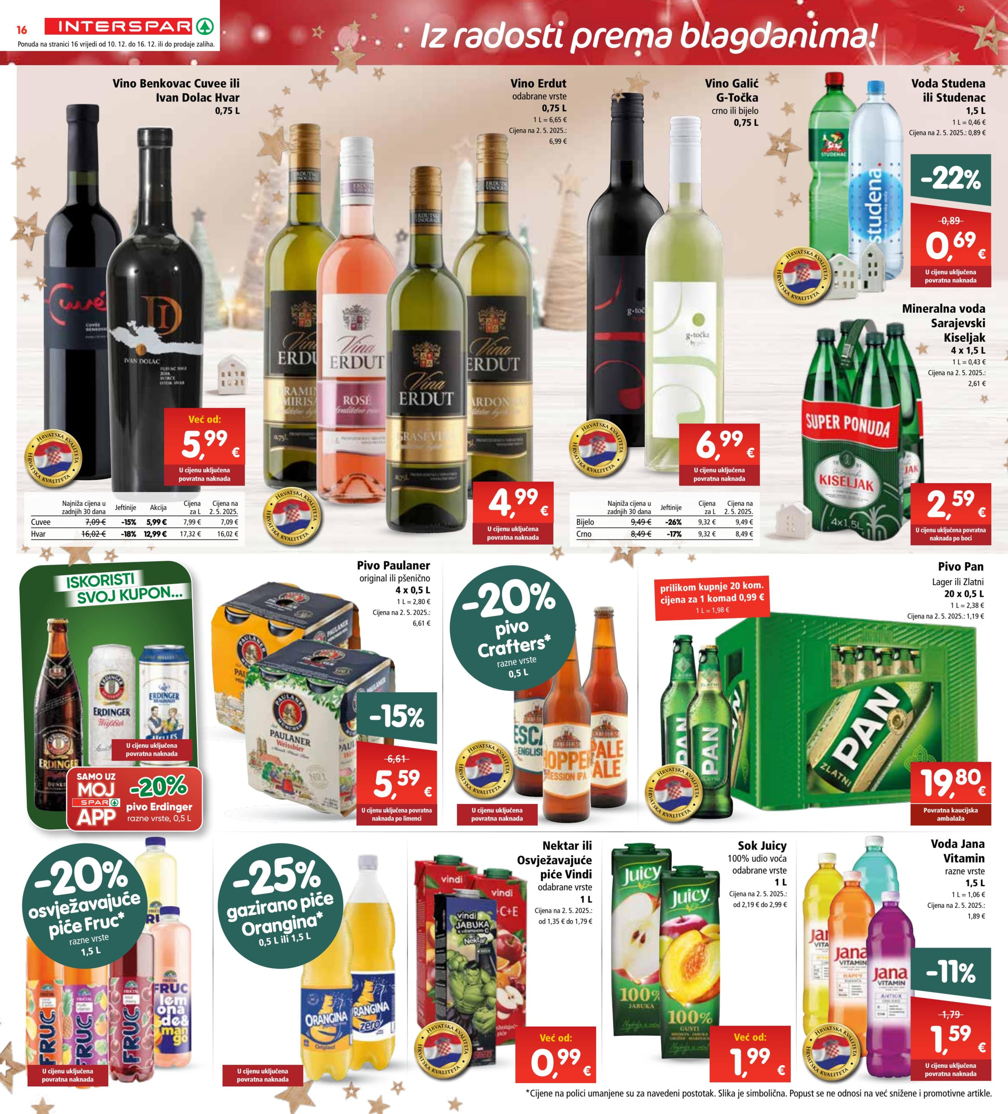 Stranica 16. Interspar kataloga - Akcije od 10.12. do 16.12.2025.