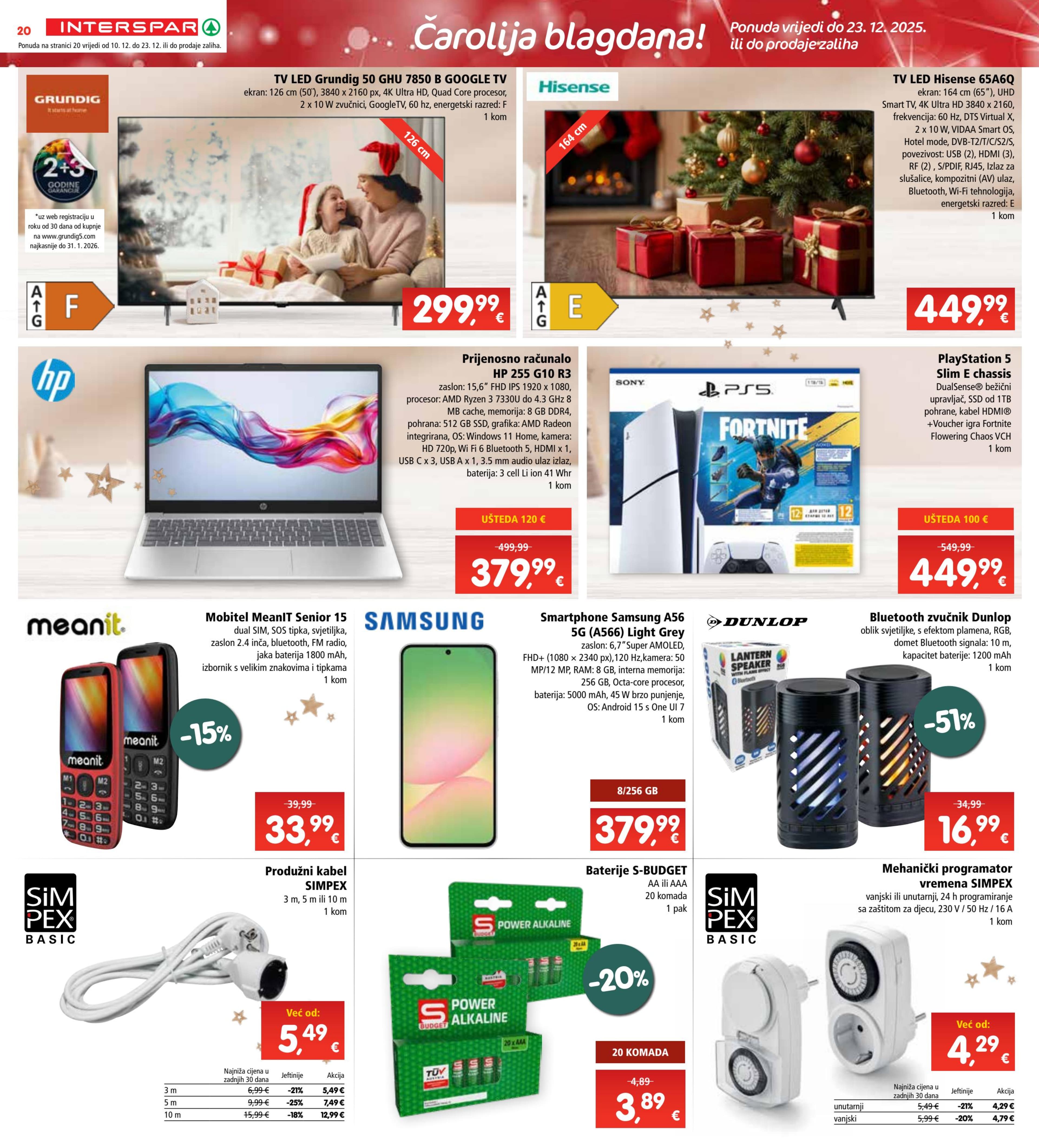 Stranica 23. Interspar kataloga - Akcije od 10.12. do 16.12.2025.