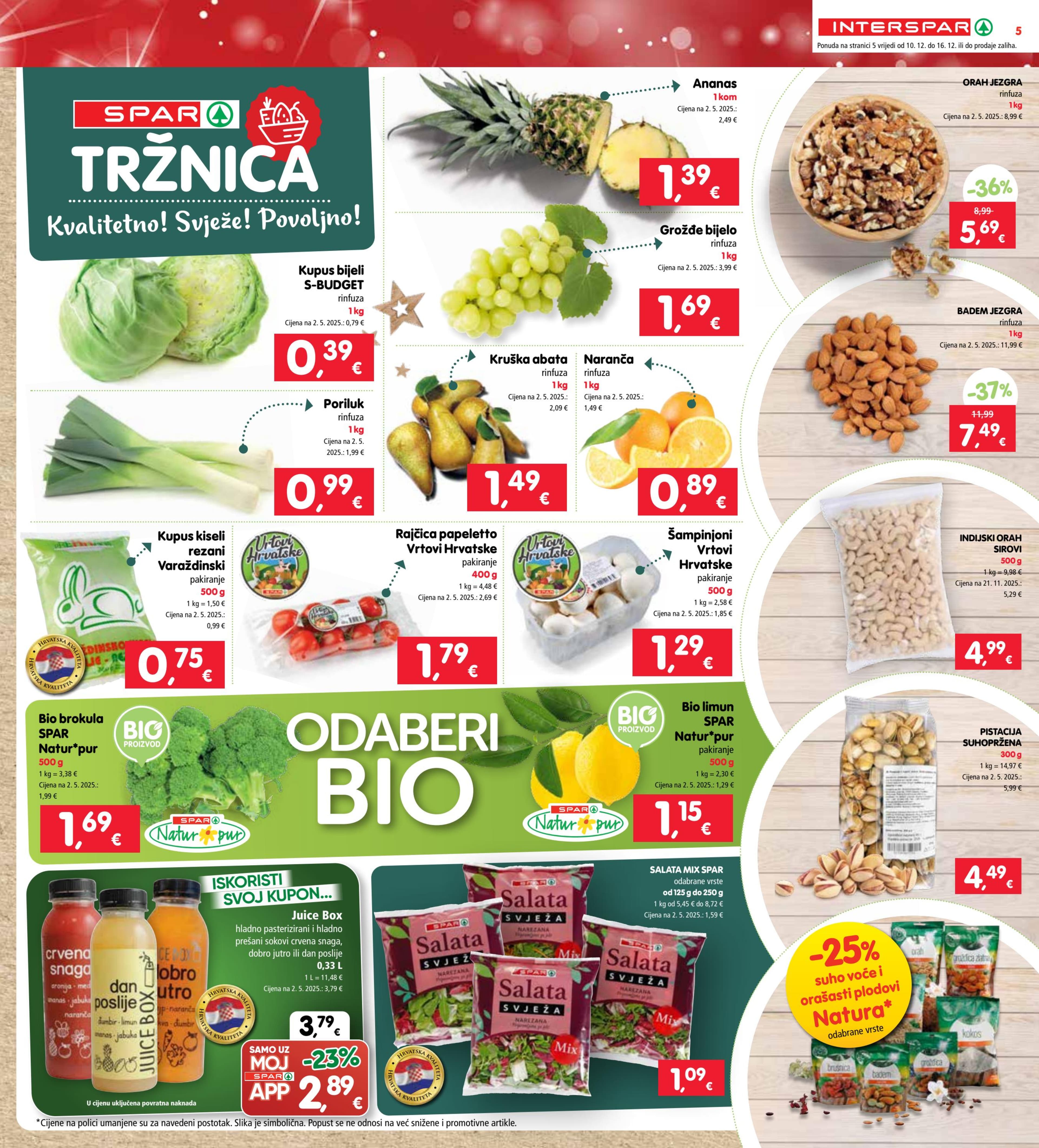 Stranica 5. Interspar kataloga - Akcije od 10.12. do 16.12.2025.